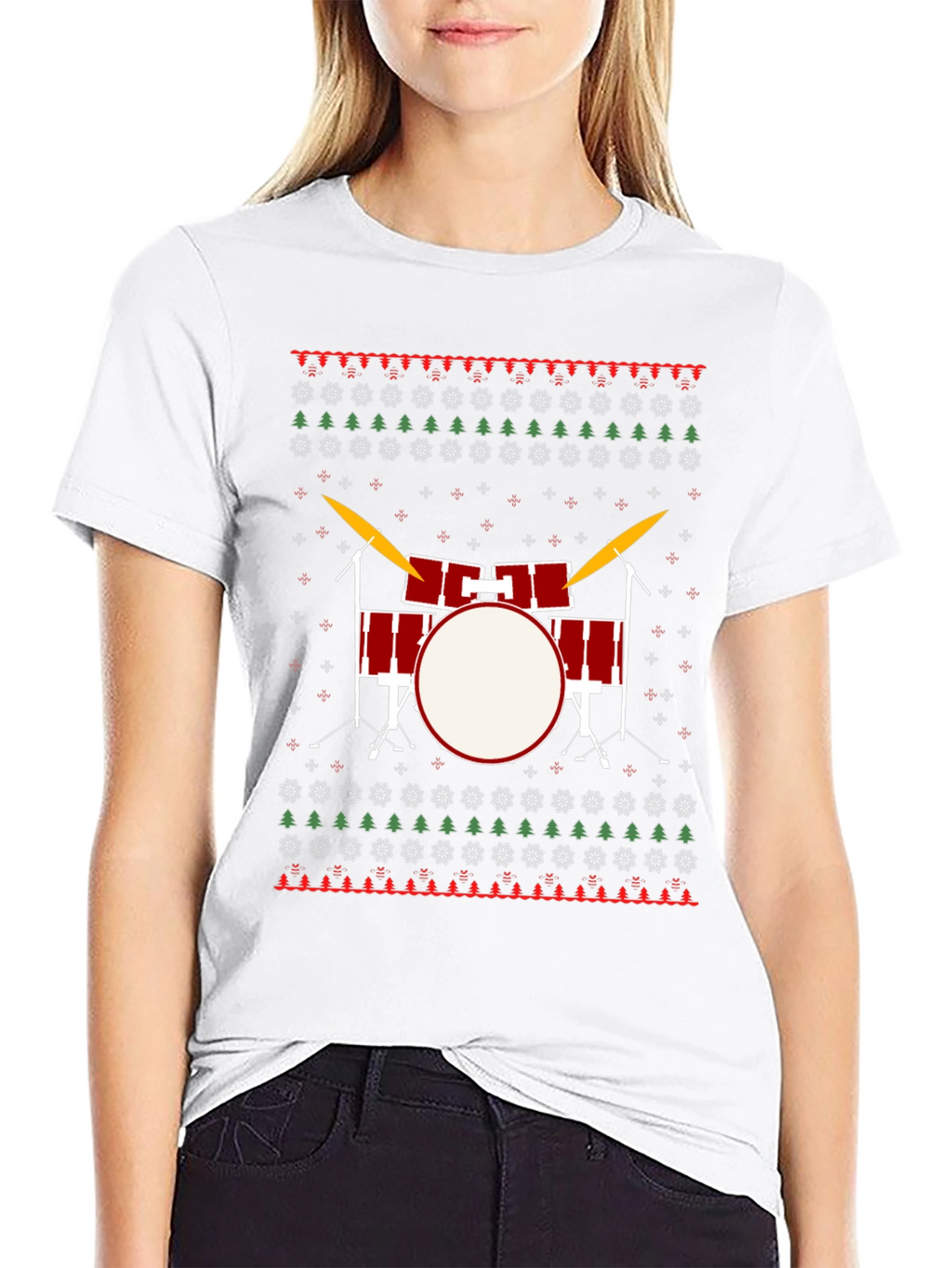 Drum Kit Christmas Sweater T-Shirt