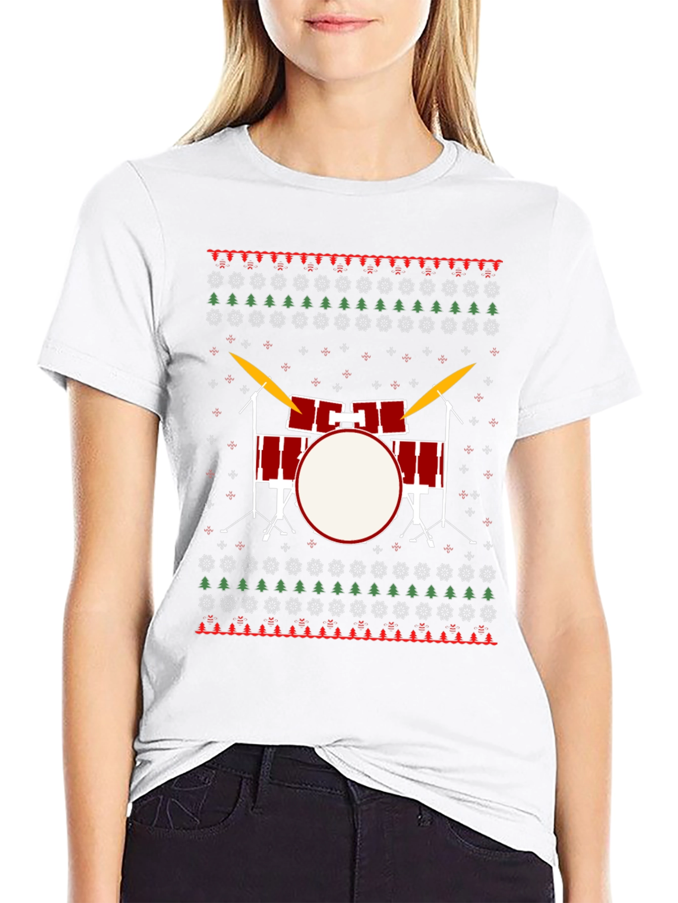 Drum Kit Christmas Sweater T-Shirt