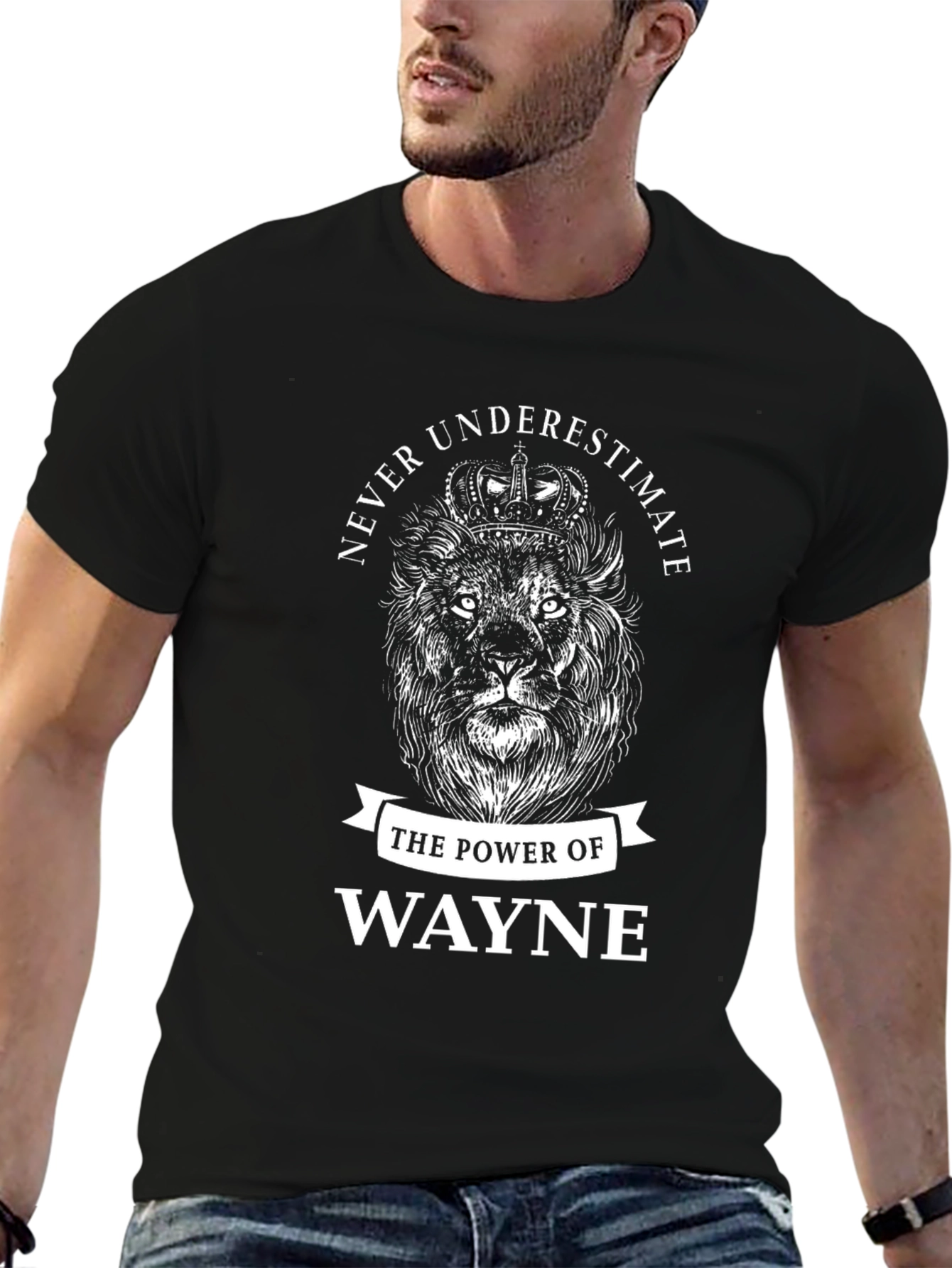Never Underestimate Wayne Lion Graphic T-Shirt