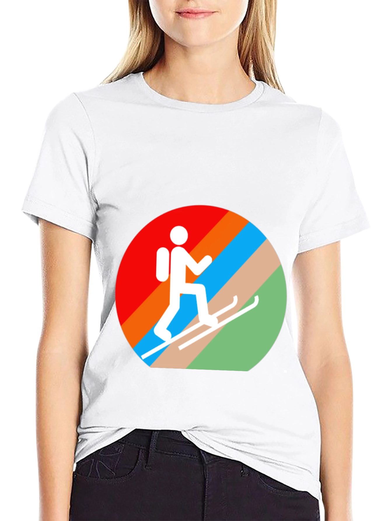 Ski Hiker Graphic Tee - Active Lifestyle Shirt