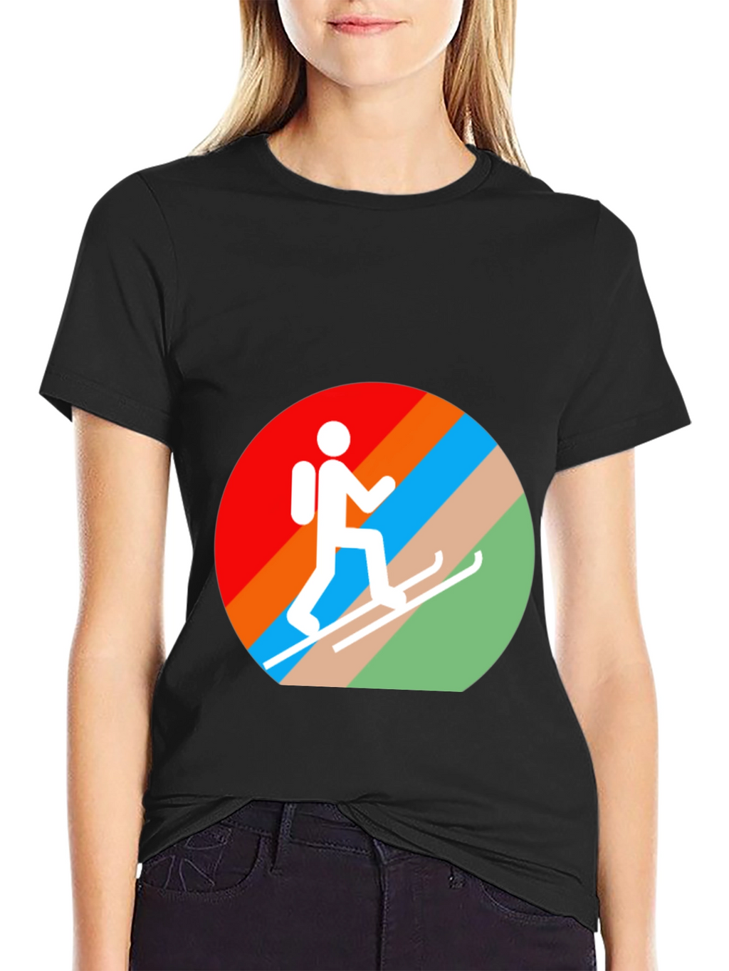 Ski Hiker Graphic Tee - Active Lifestyle Shirt