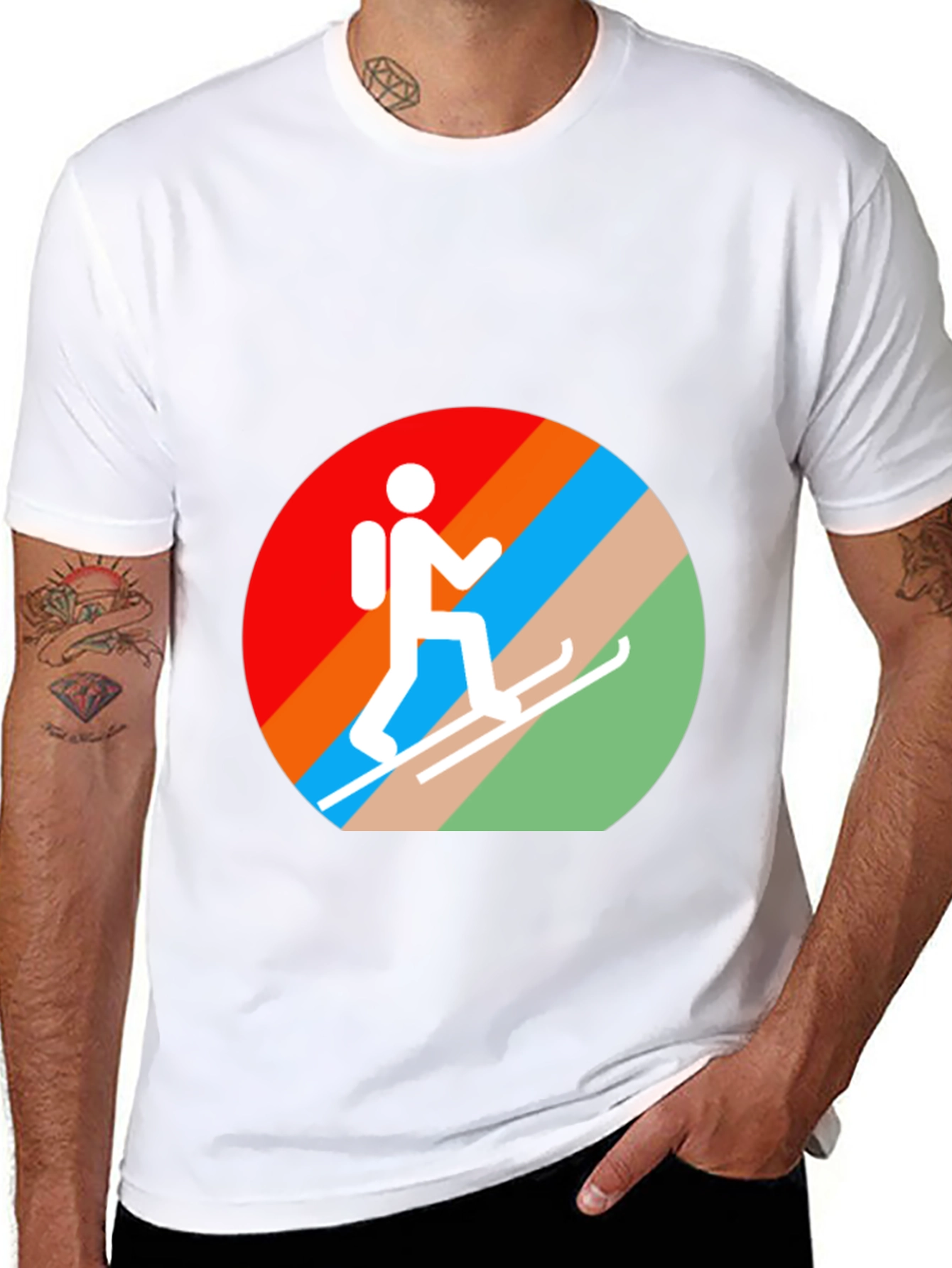 Ski Hiker Graphic Tee - Active Lifestyle Shirt