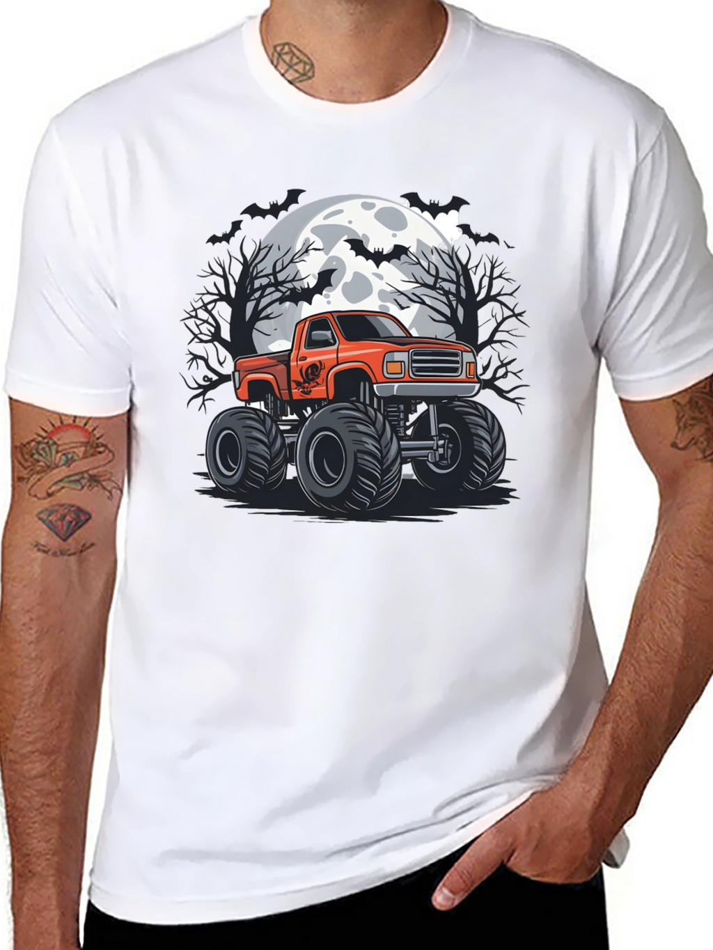 Halloween Monster Truck Graphic Tee