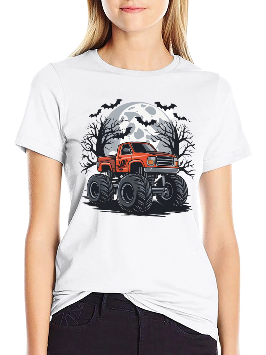 Halloween Monster Truck Graphic Tee