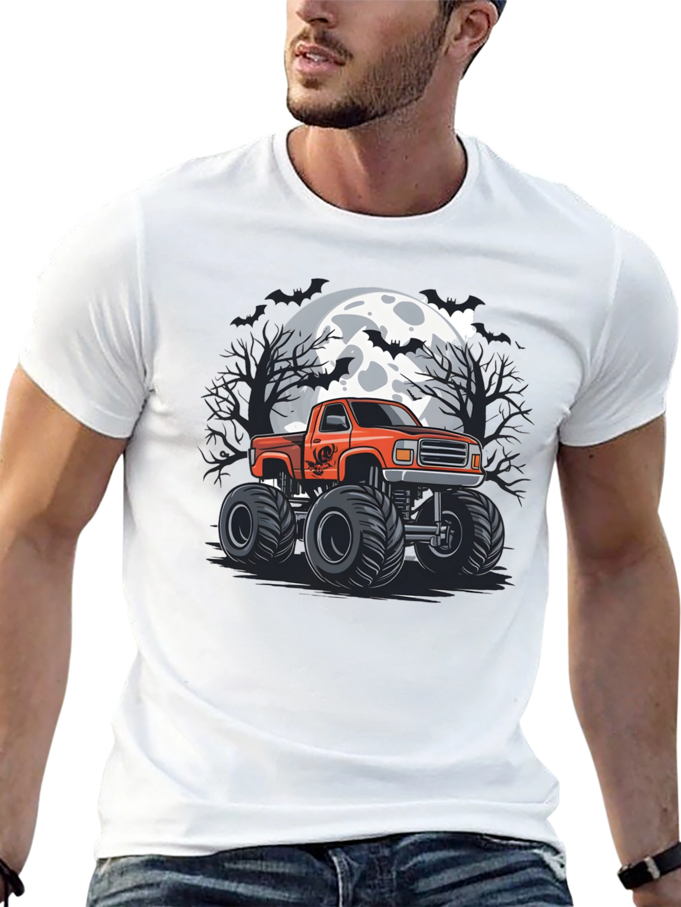Halloween Monster Truck Graphic Tee
