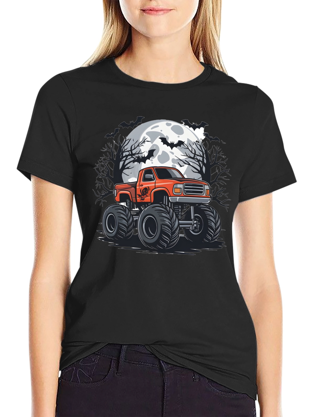 Halloween Monster Truck Graphic Tee