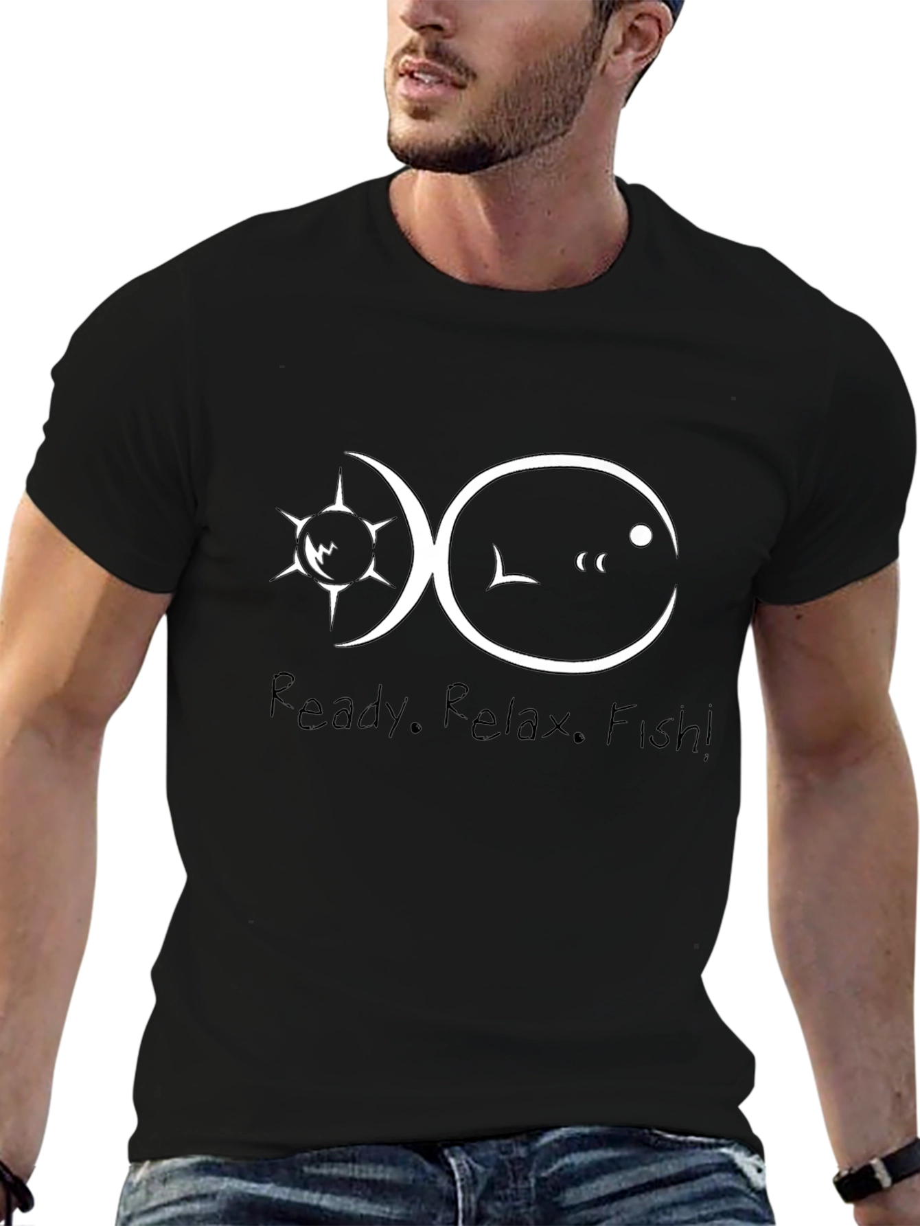 Ready. Relax. Fish! Mens Graphic Tee