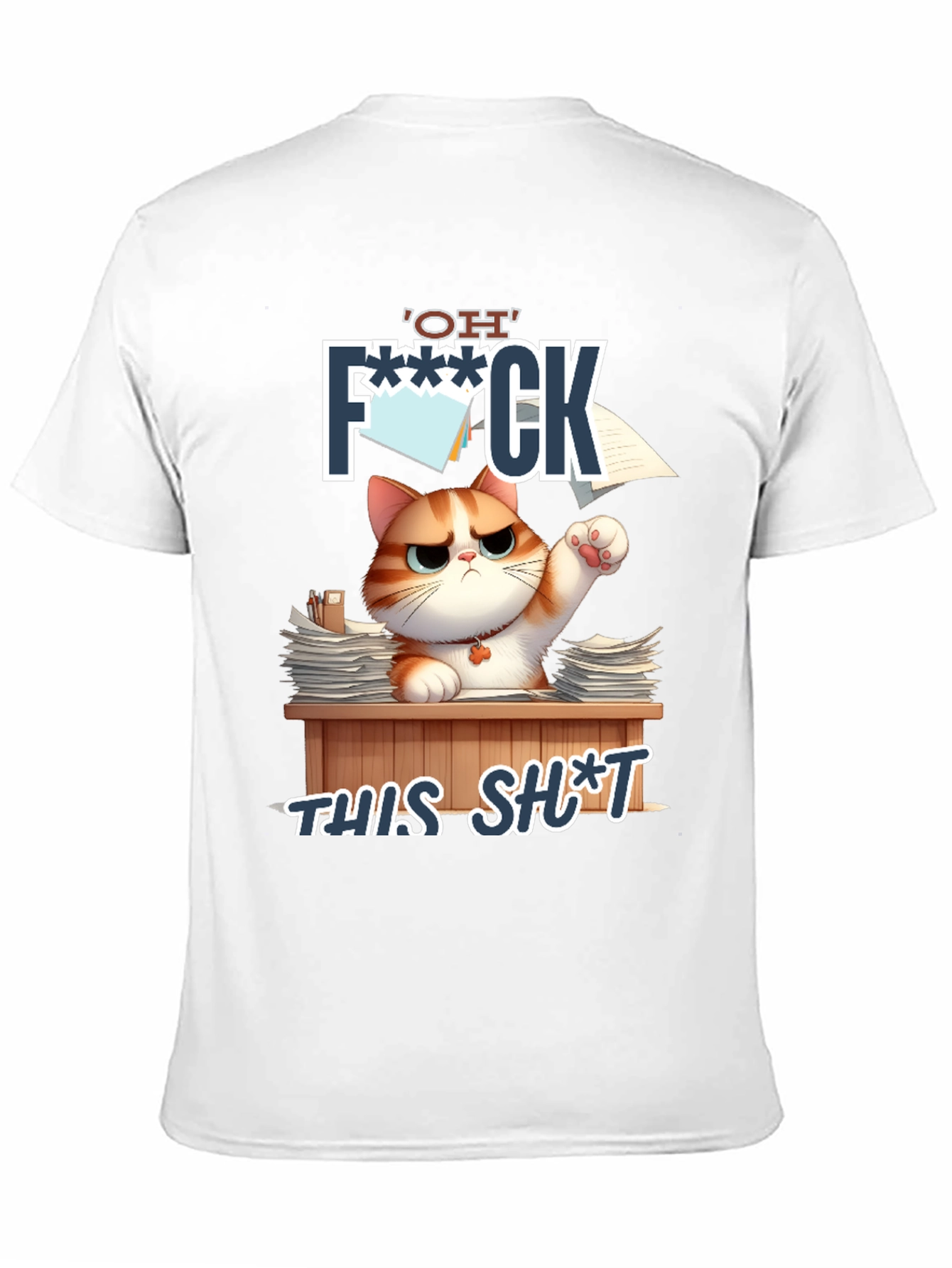Funny Cat OH F*** THIS S*** Graphic T-Shirt