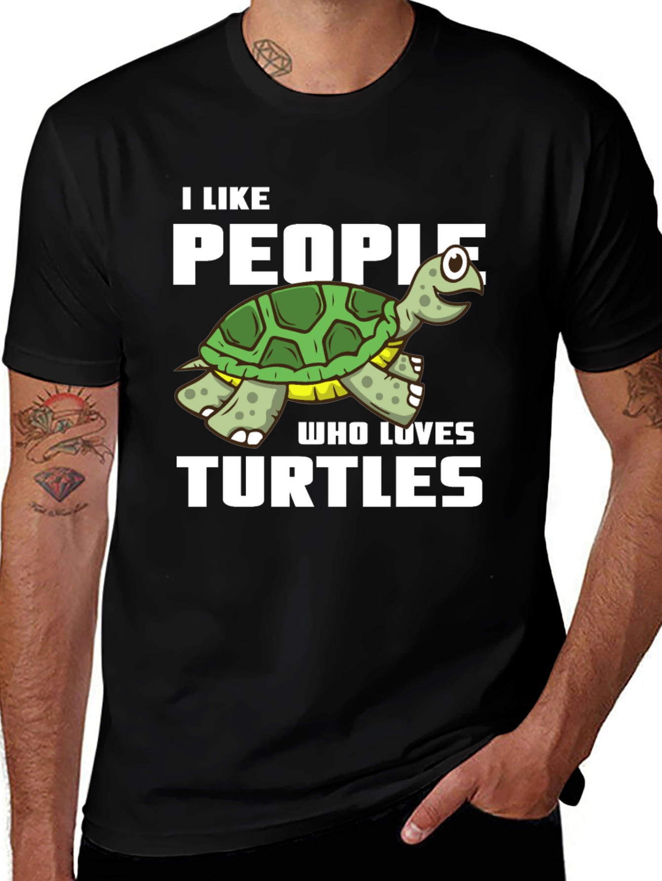 I Like People Who Loves Turtles Graphic T-Shirt