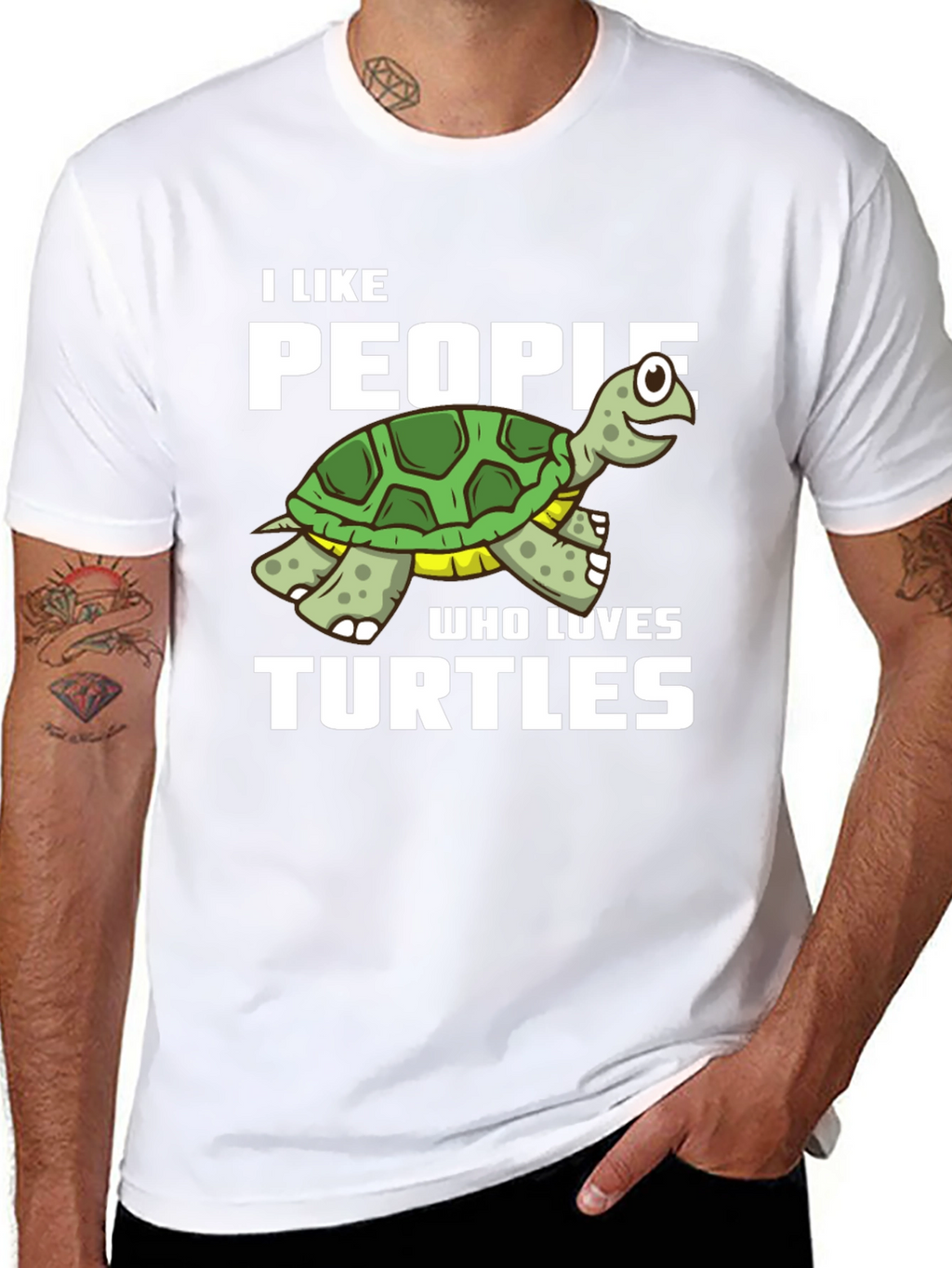 I Like People Who Loves Turtles Graphic T-Shirt