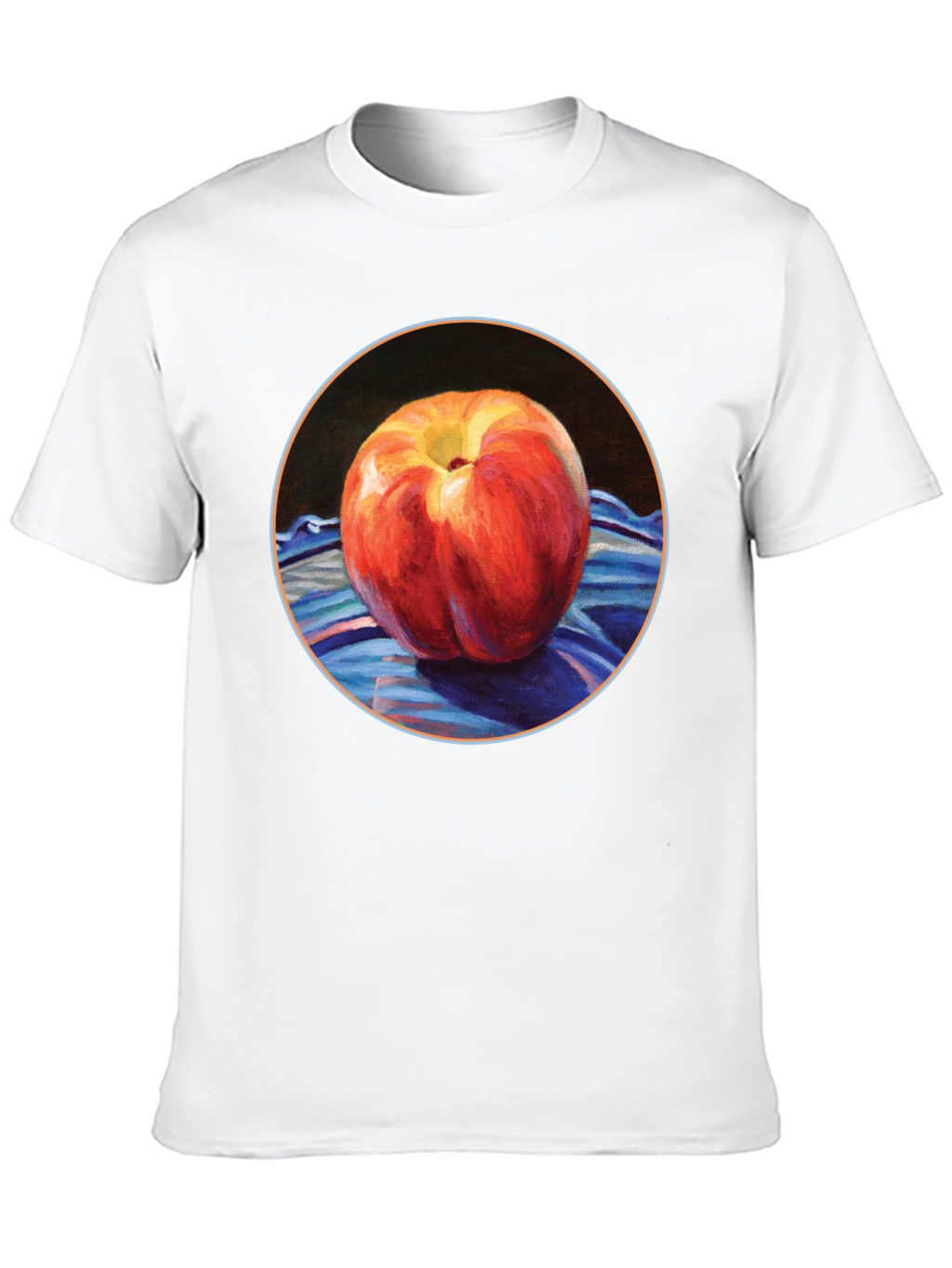Peach Painting Black T-Shirt