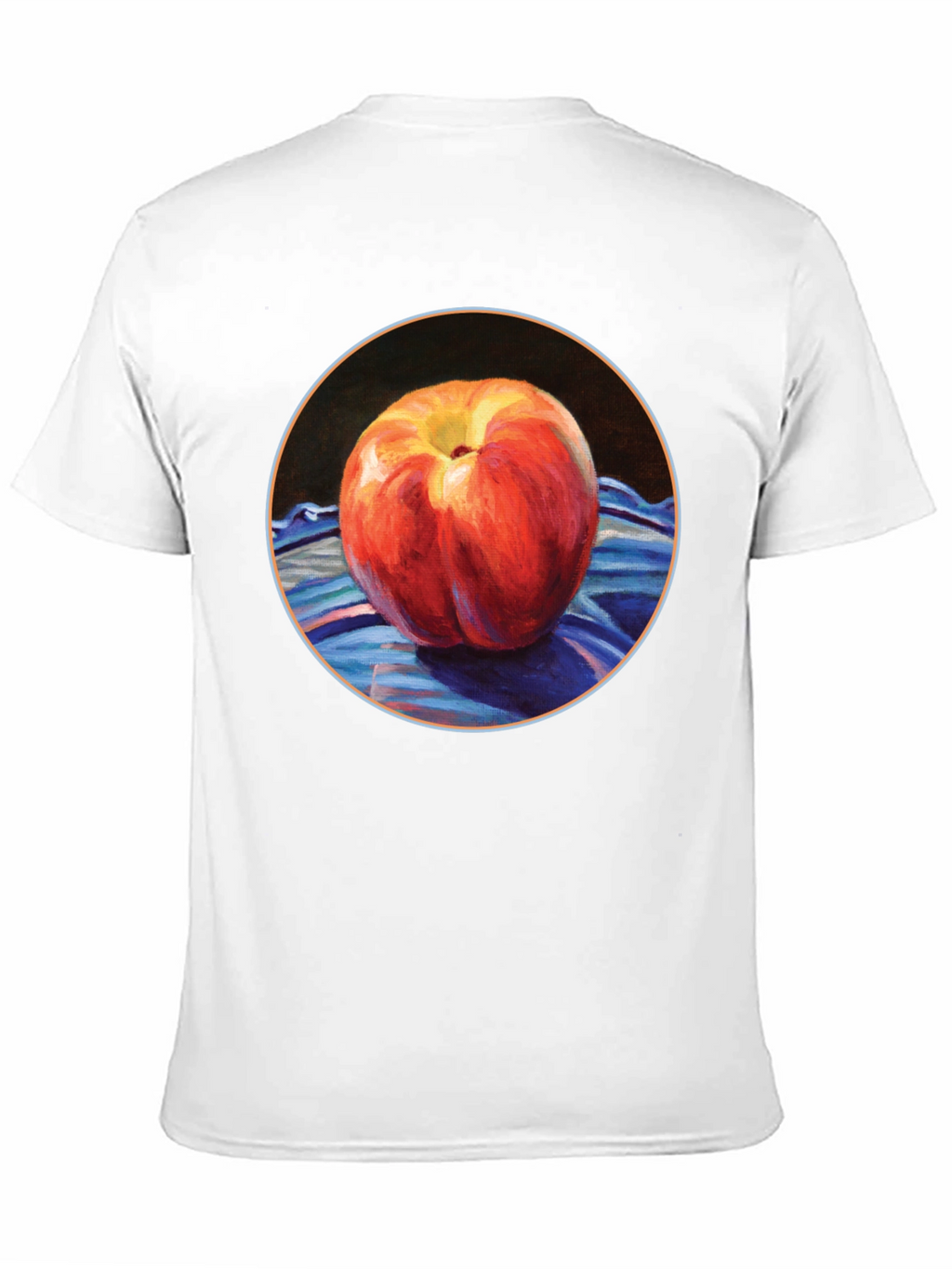 Peach Painting Black T-Shirt