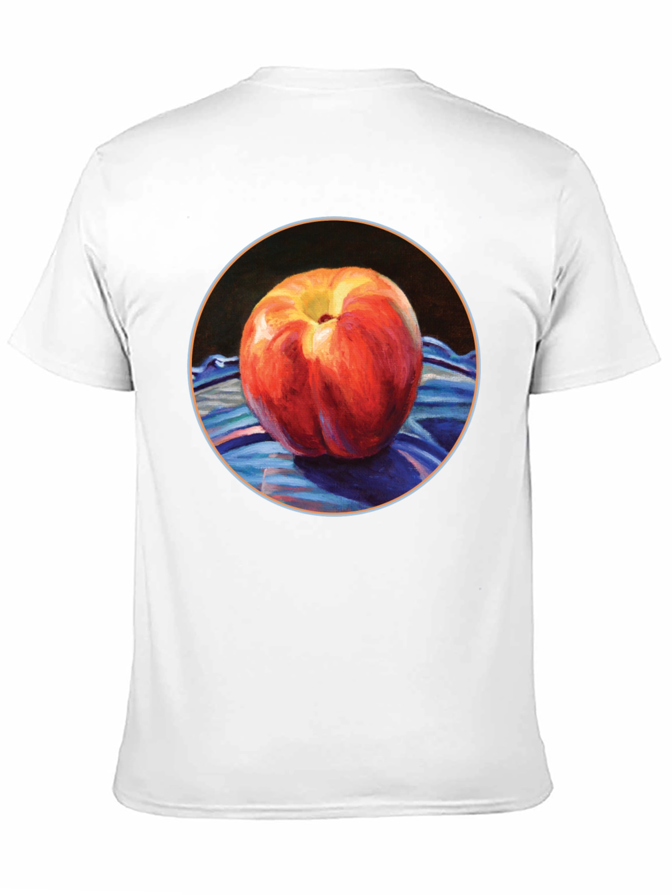 Peach Painting Black T-Shirt