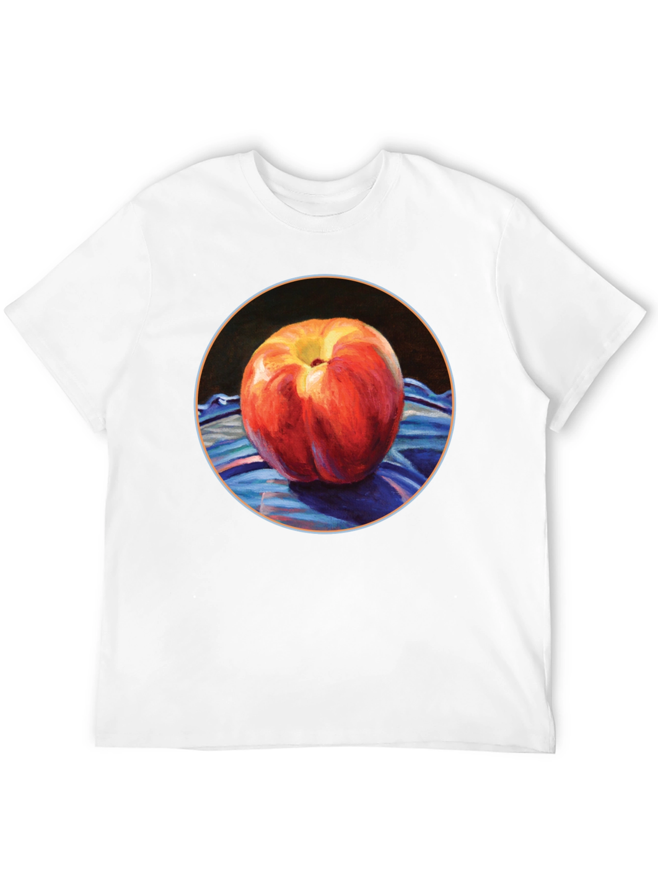 Peach Painting Black T-Shirt