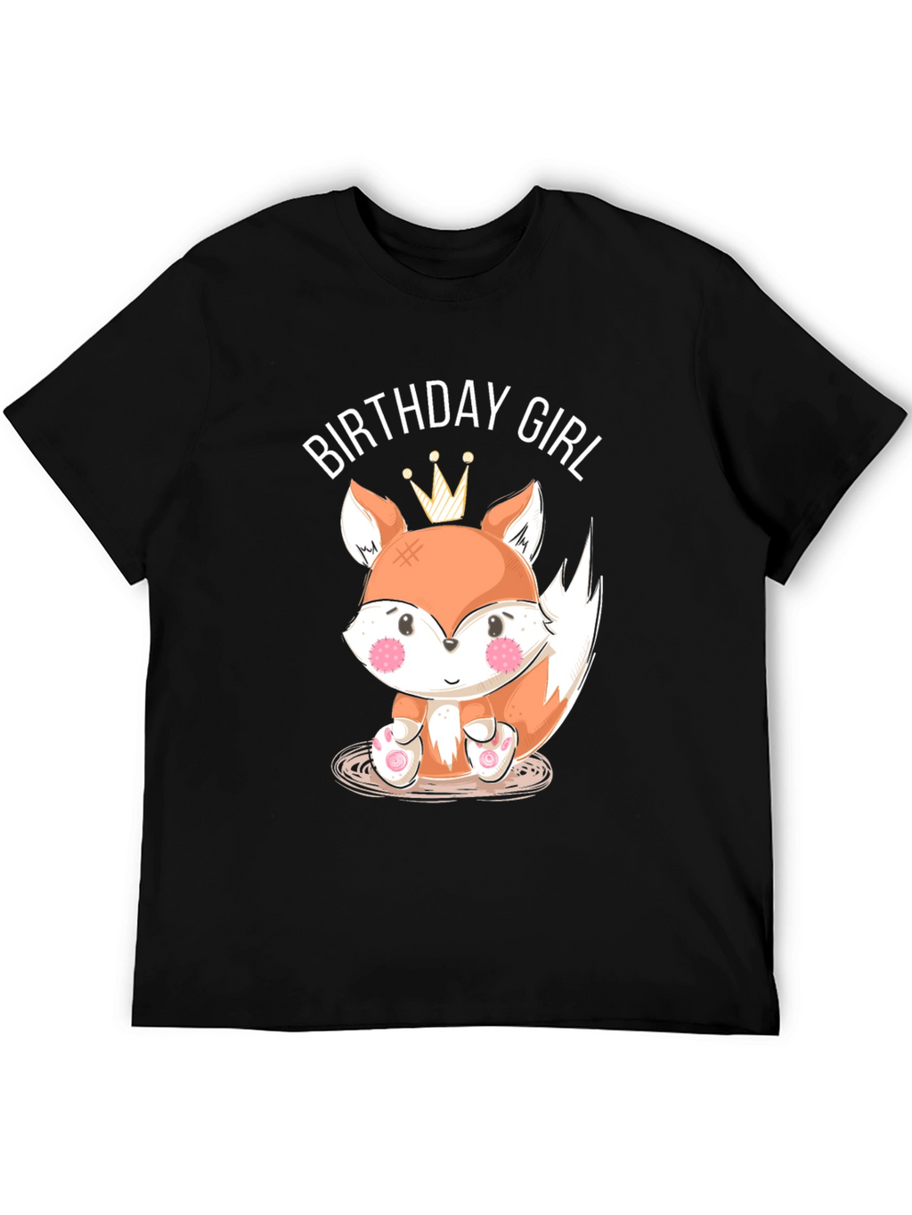 Birthday Girl Fox Graphic T-Shirt