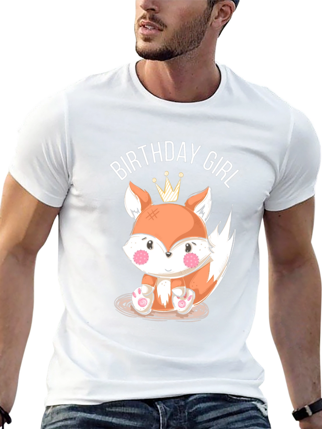 Birthday Girl Fox Graphic T-Shirt