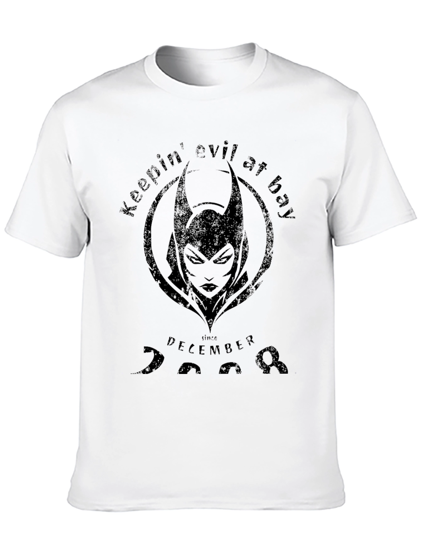 Keepin Evil At Bay Black Graphic Tee