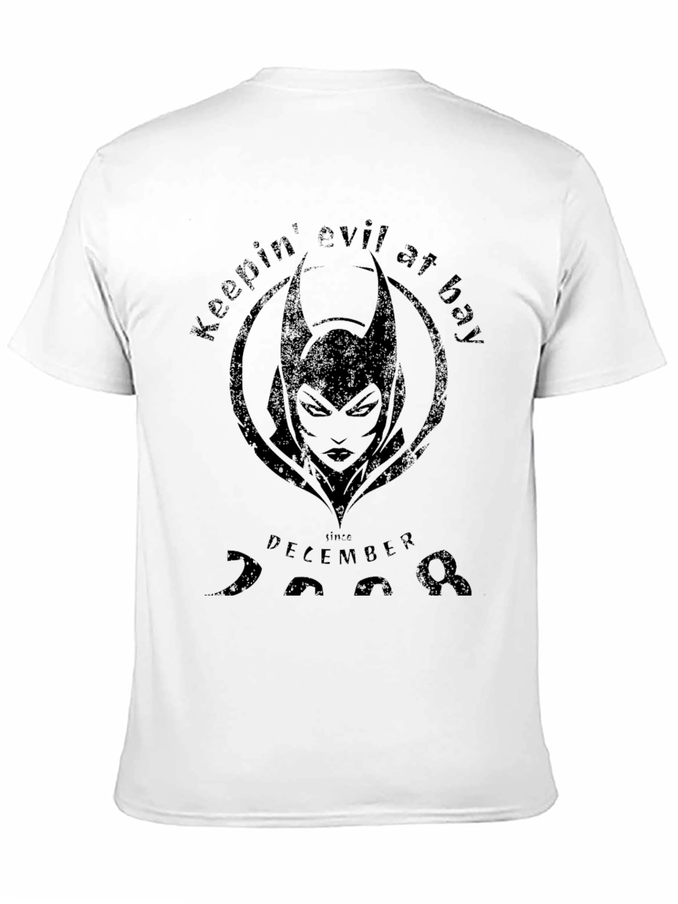 Keepin Evil At Bay Black Graphic Tee