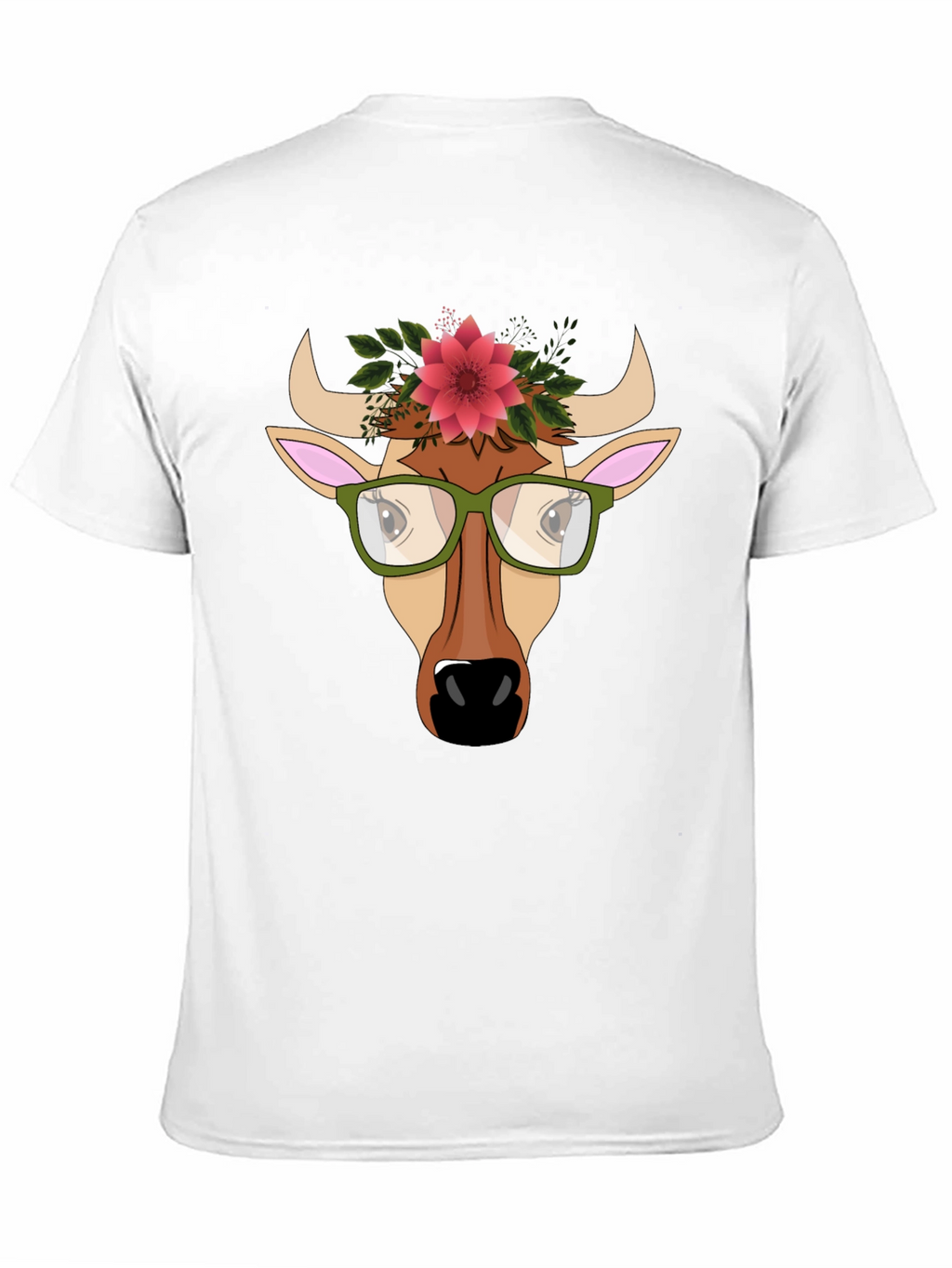 Cow with Flower Crown Graphic Tee