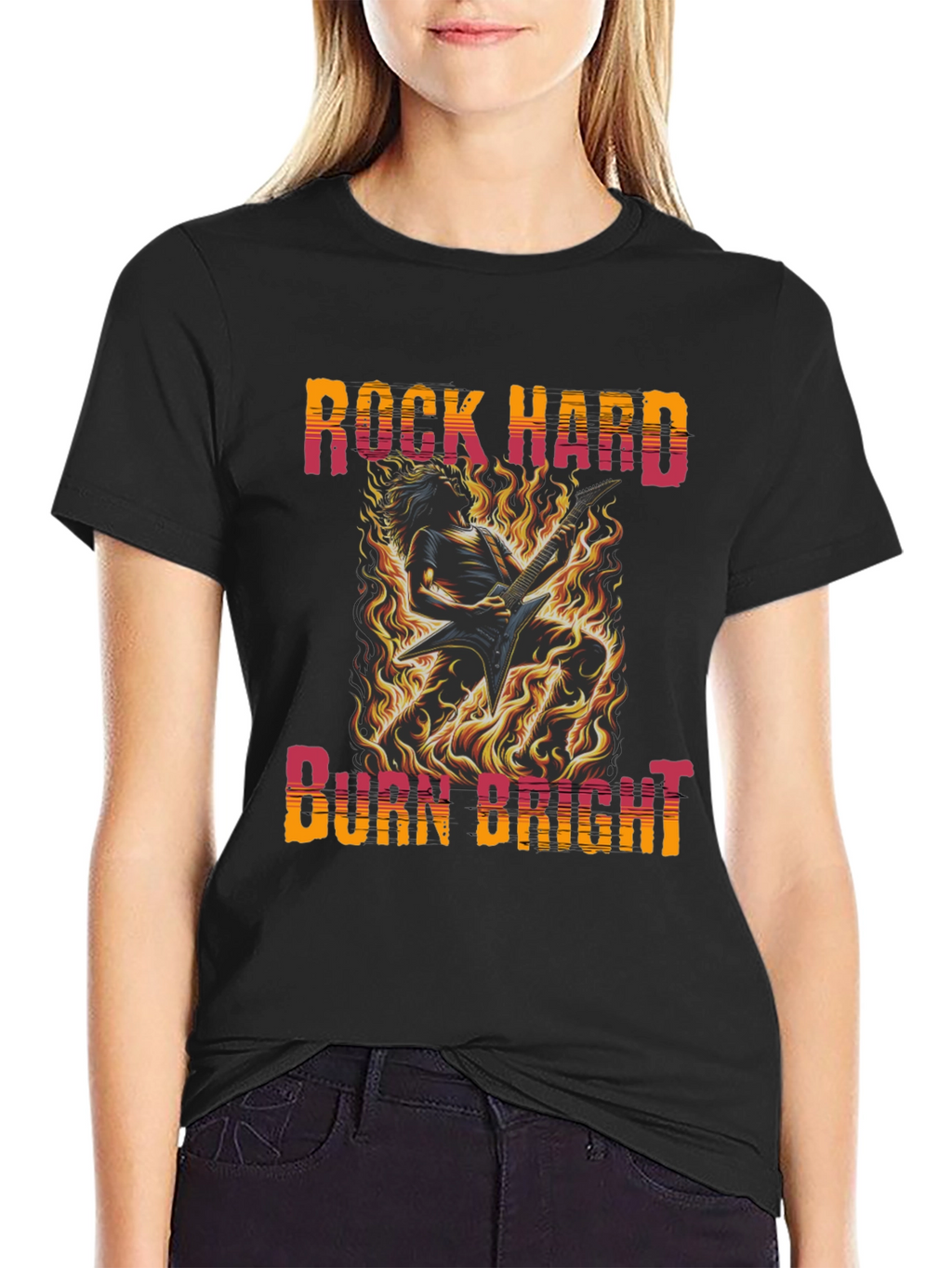 Rock Hard Burn Bright Graphic Tee