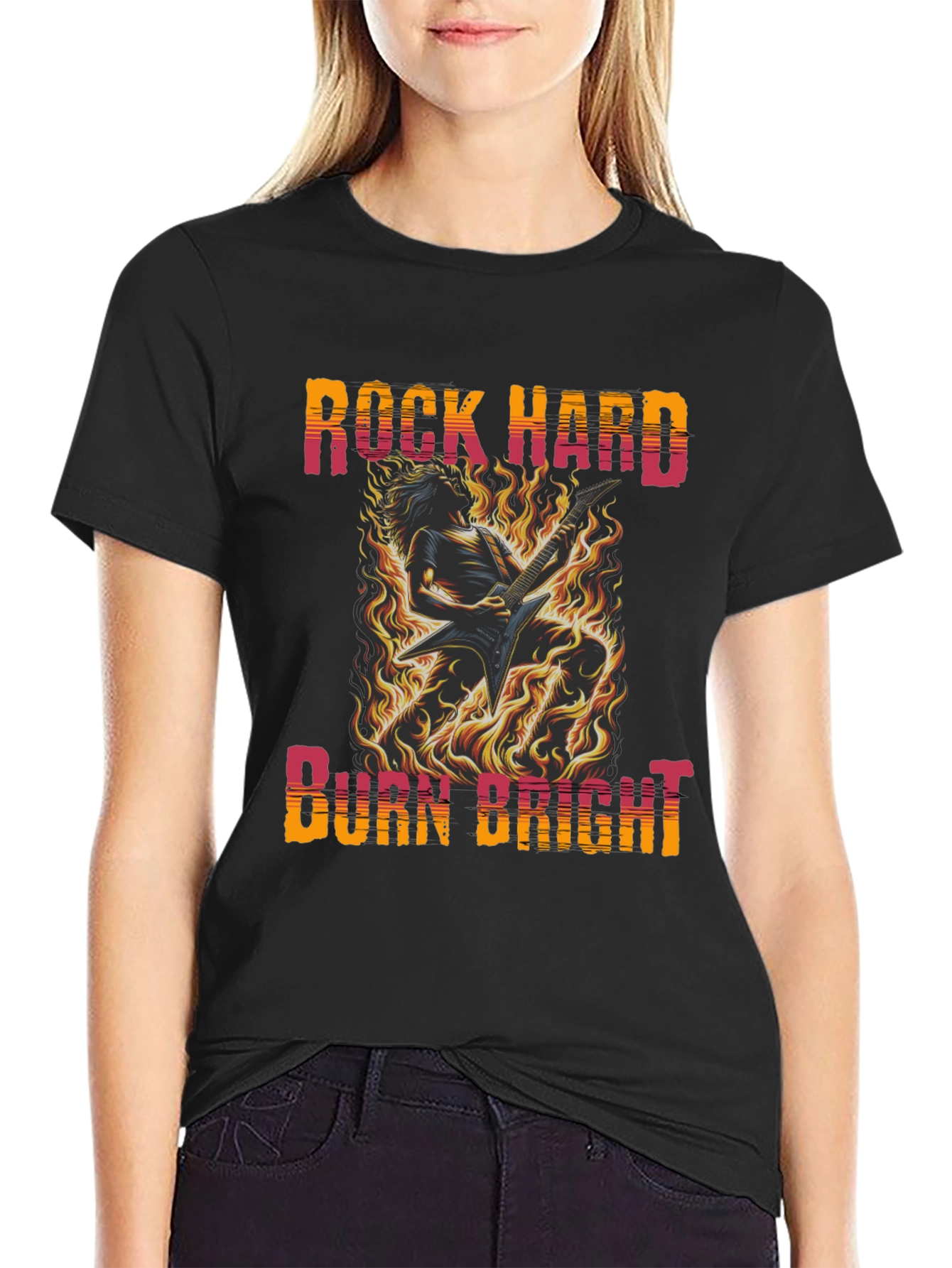 Rock Hard Burn Bright Graphic Tee