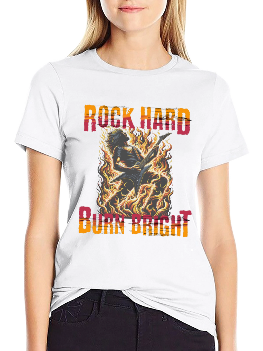 Rock Hard Burn Bright Graphic Tee