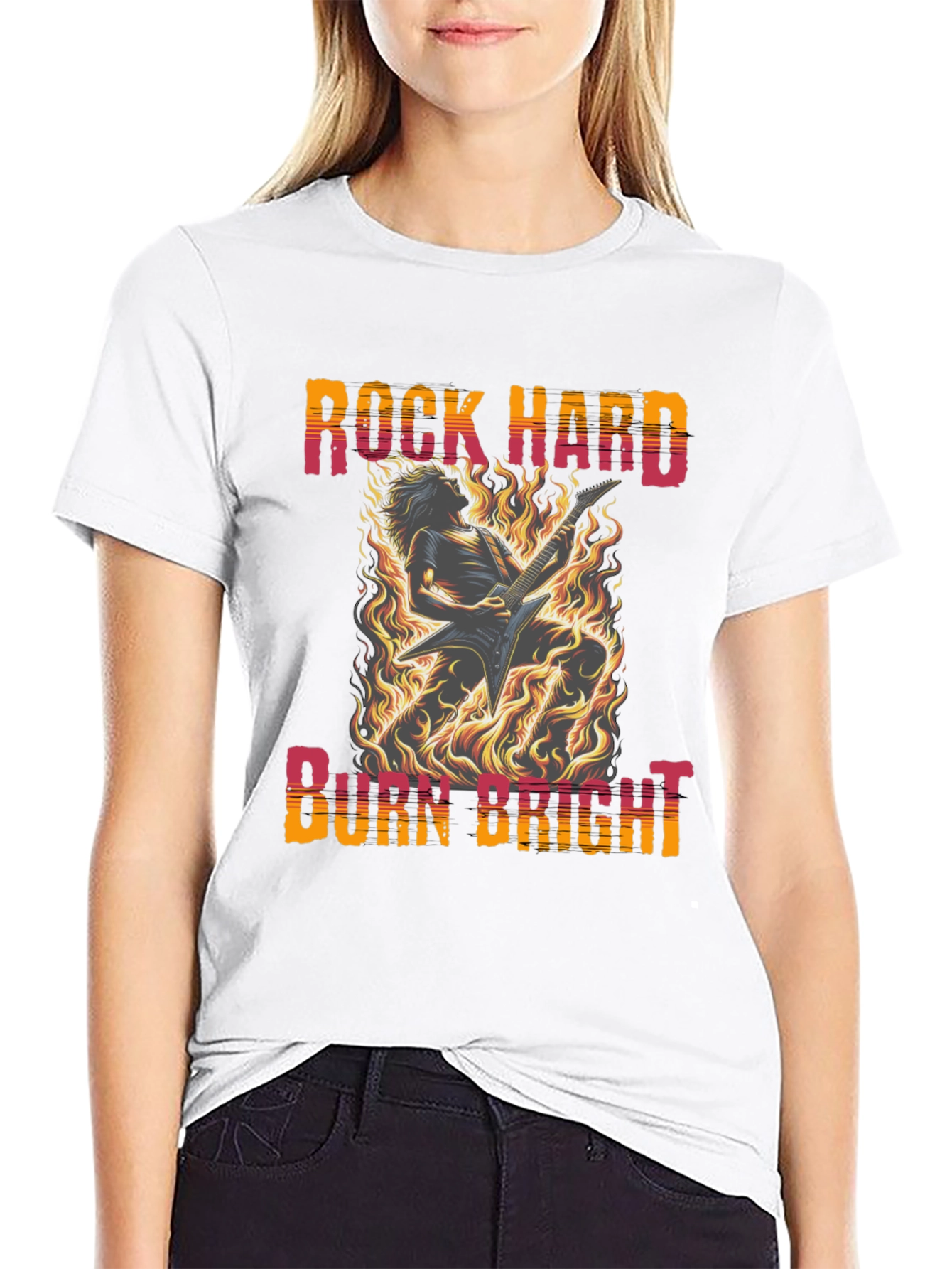 Rock Hard Burn Bright Graphic Tee