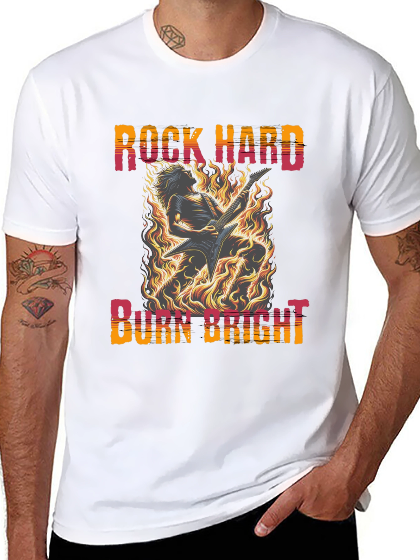 Rock Hard Burn Bright Graphic Tee