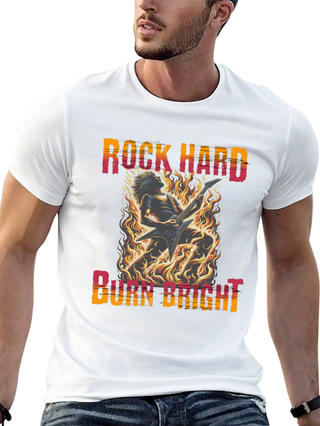 Rock Hard Burn Bright Graphic Tee