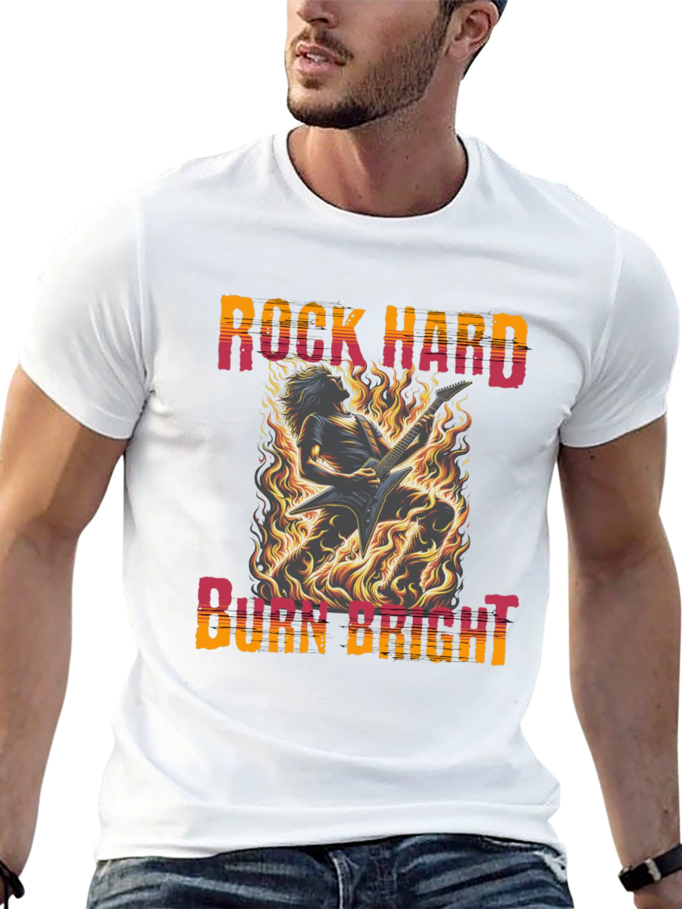 Rock Hard Burn Bright Graphic Tee