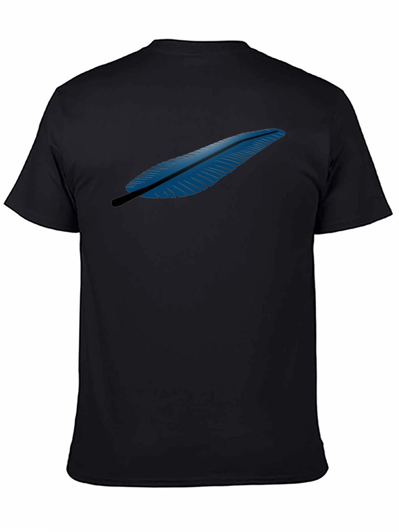 Feather Graphic Black T-Shirt