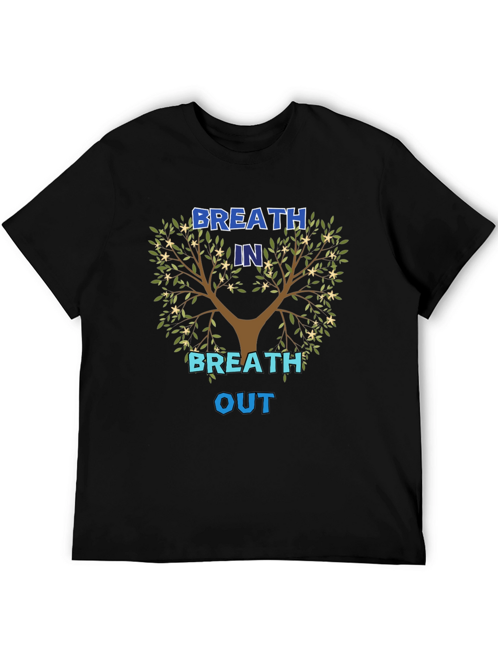 Breath In Breath Out Tree Graphic T-Shirt