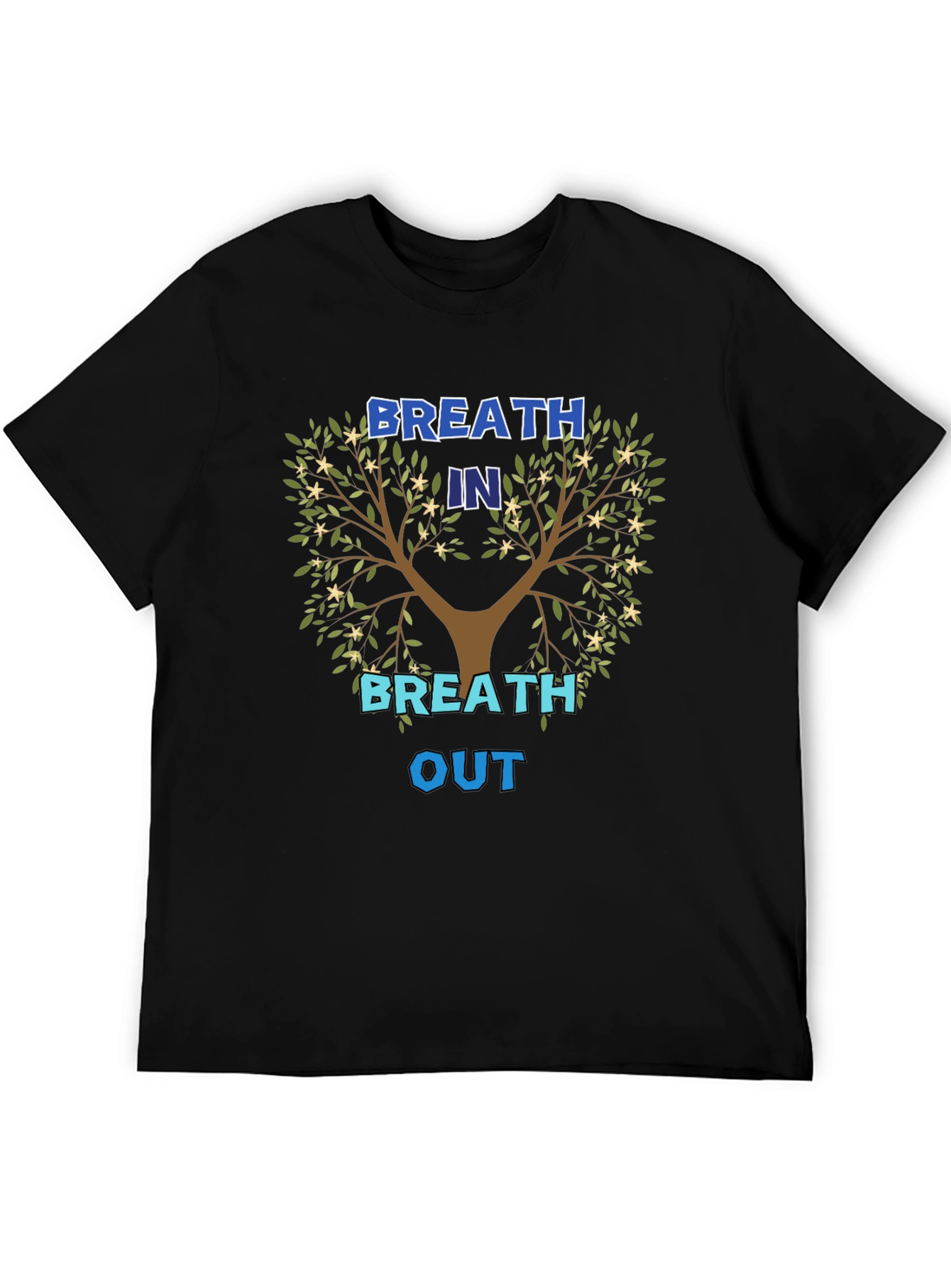 Breath In Breath Out Tree Graphic T-Shirt