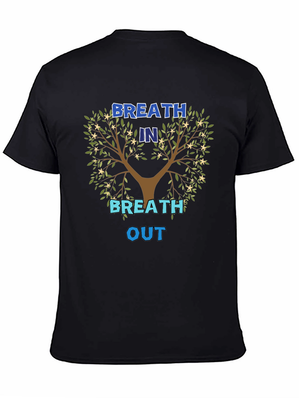 Breath In Breath Out Tree Graphic T-Shirt