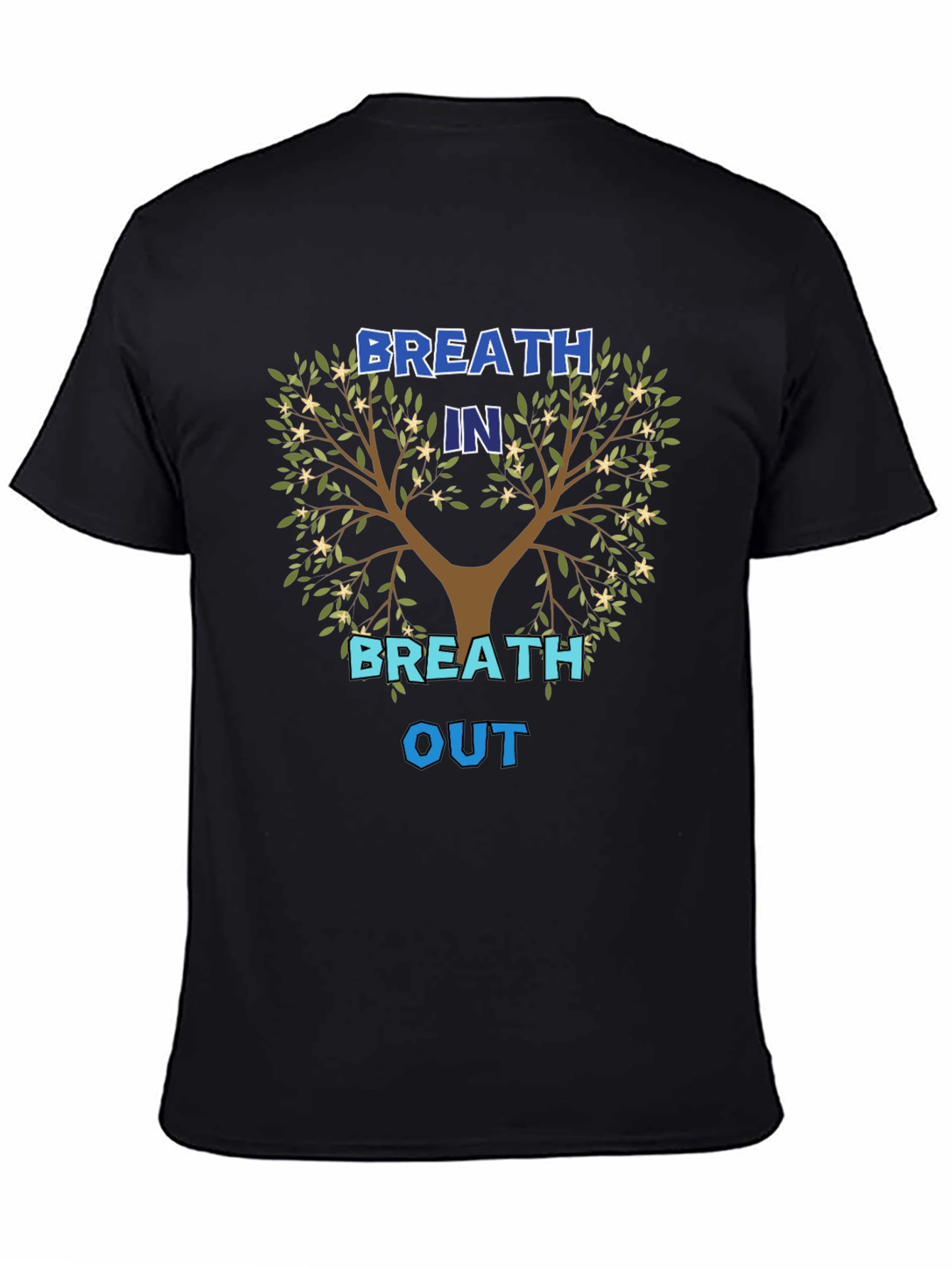 Breath In Breath Out Tree Graphic T-Shirt