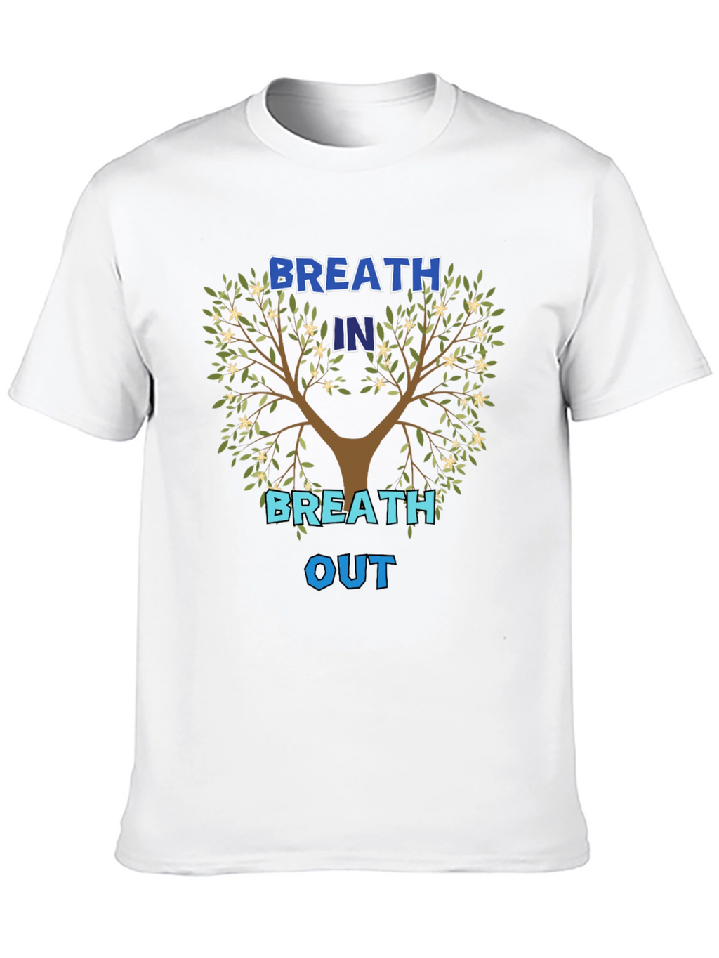 Breath In Breath Out Tree Graphic T-Shirt