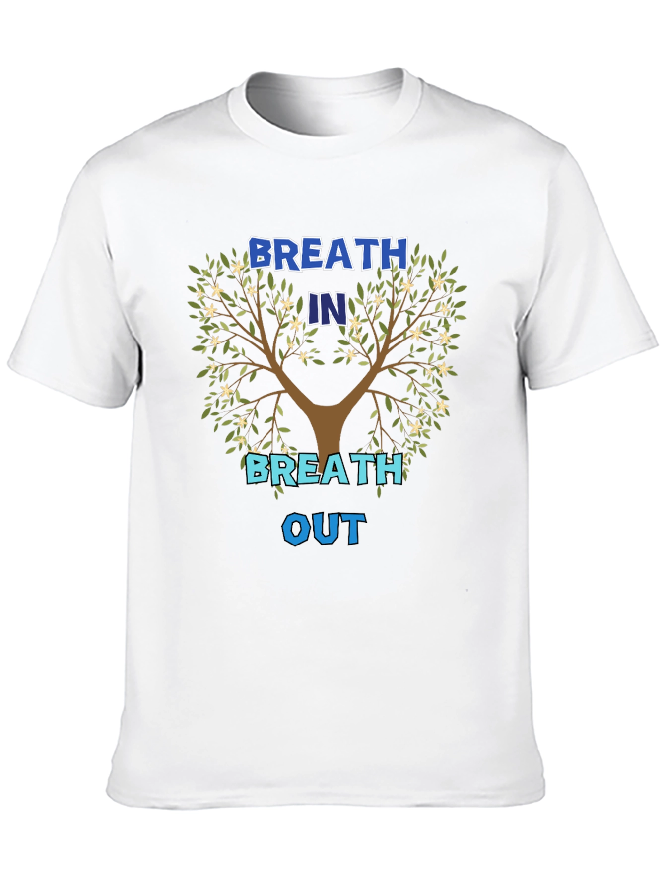 Breath In Breath Out Tree Graphic T-Shirt