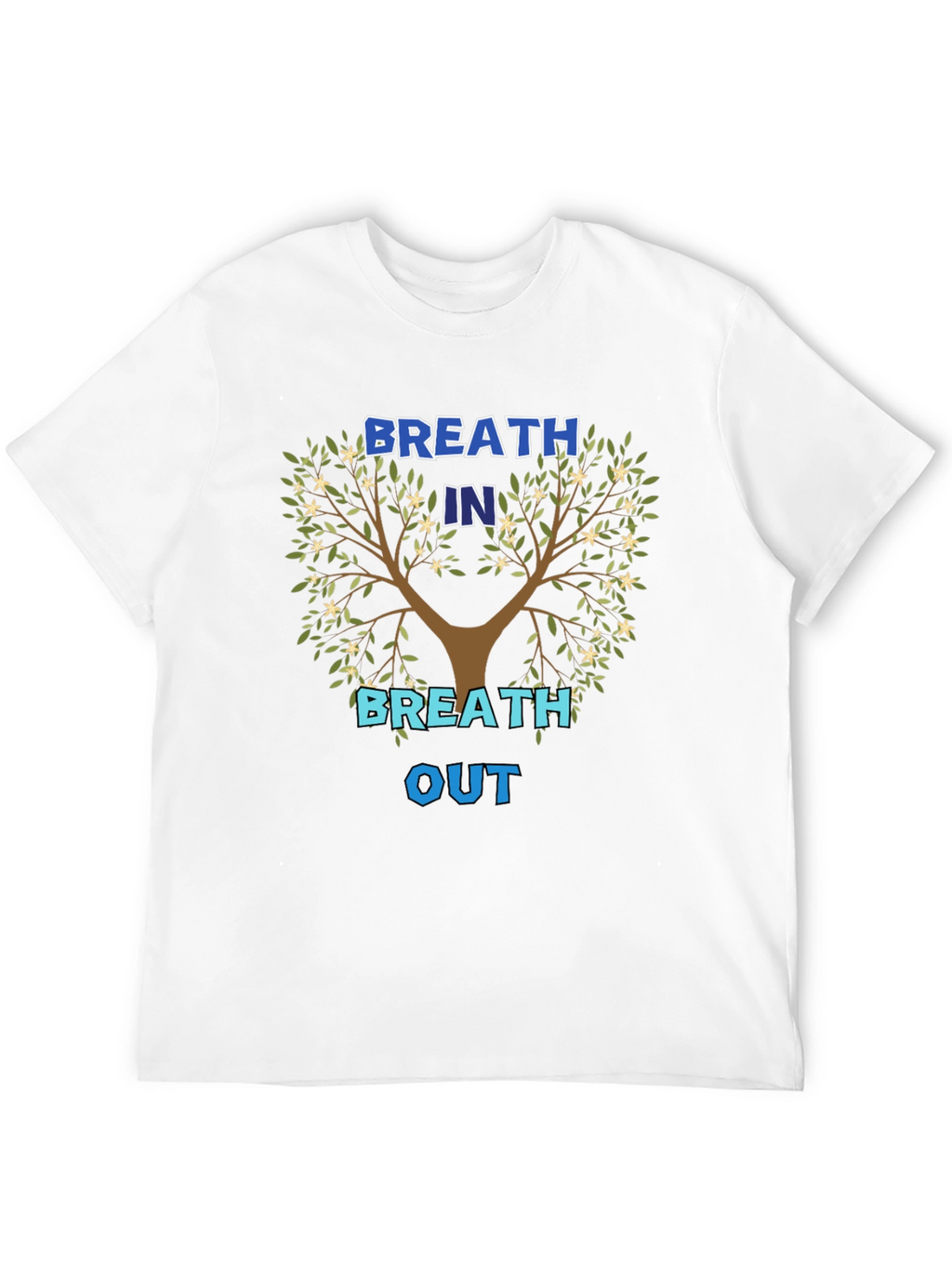 Breath In Breath Out Tree Graphic T-Shirt