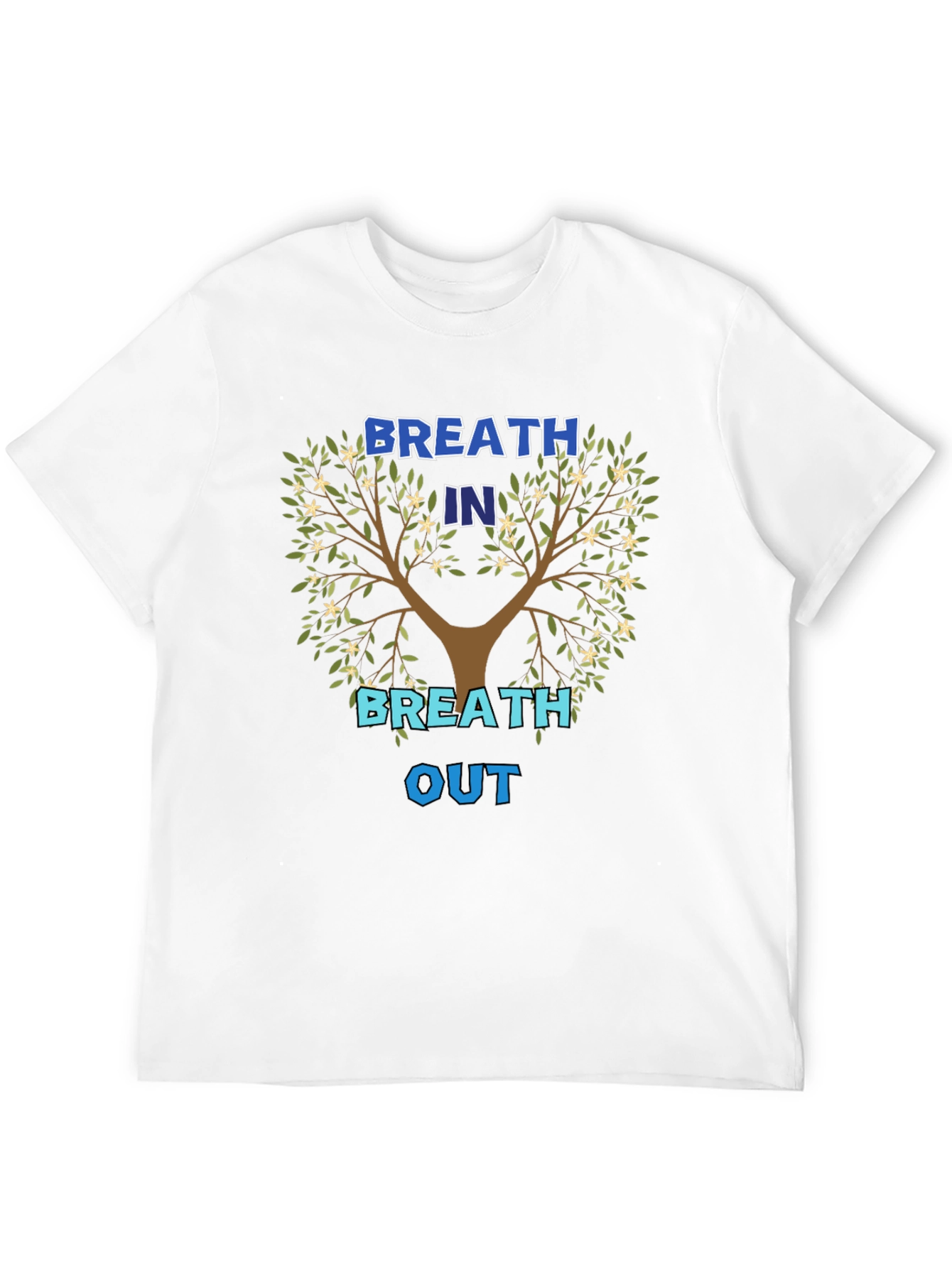 Breath In Breath Out Tree Graphic T-Shirt