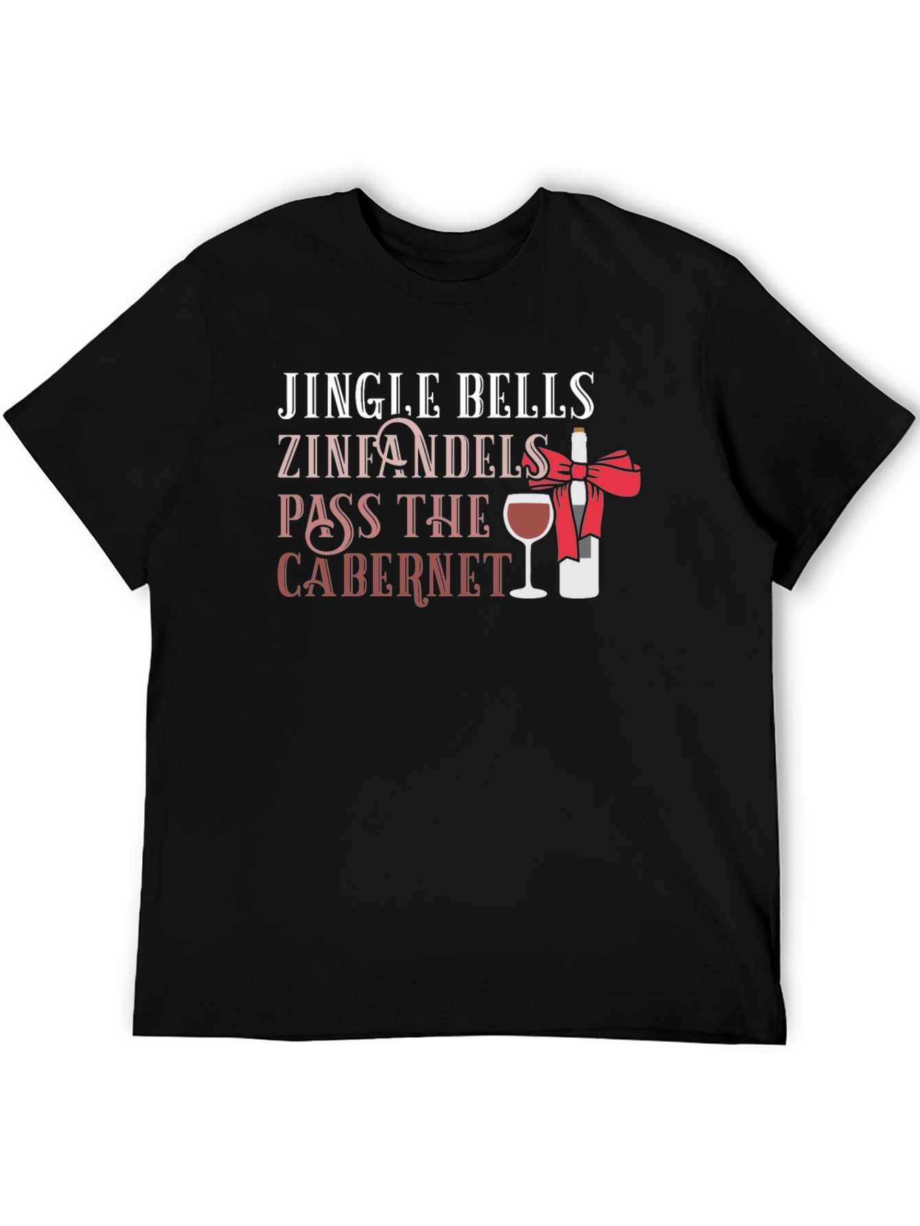 Jingle Bells Wine Christmas Graphic Tee