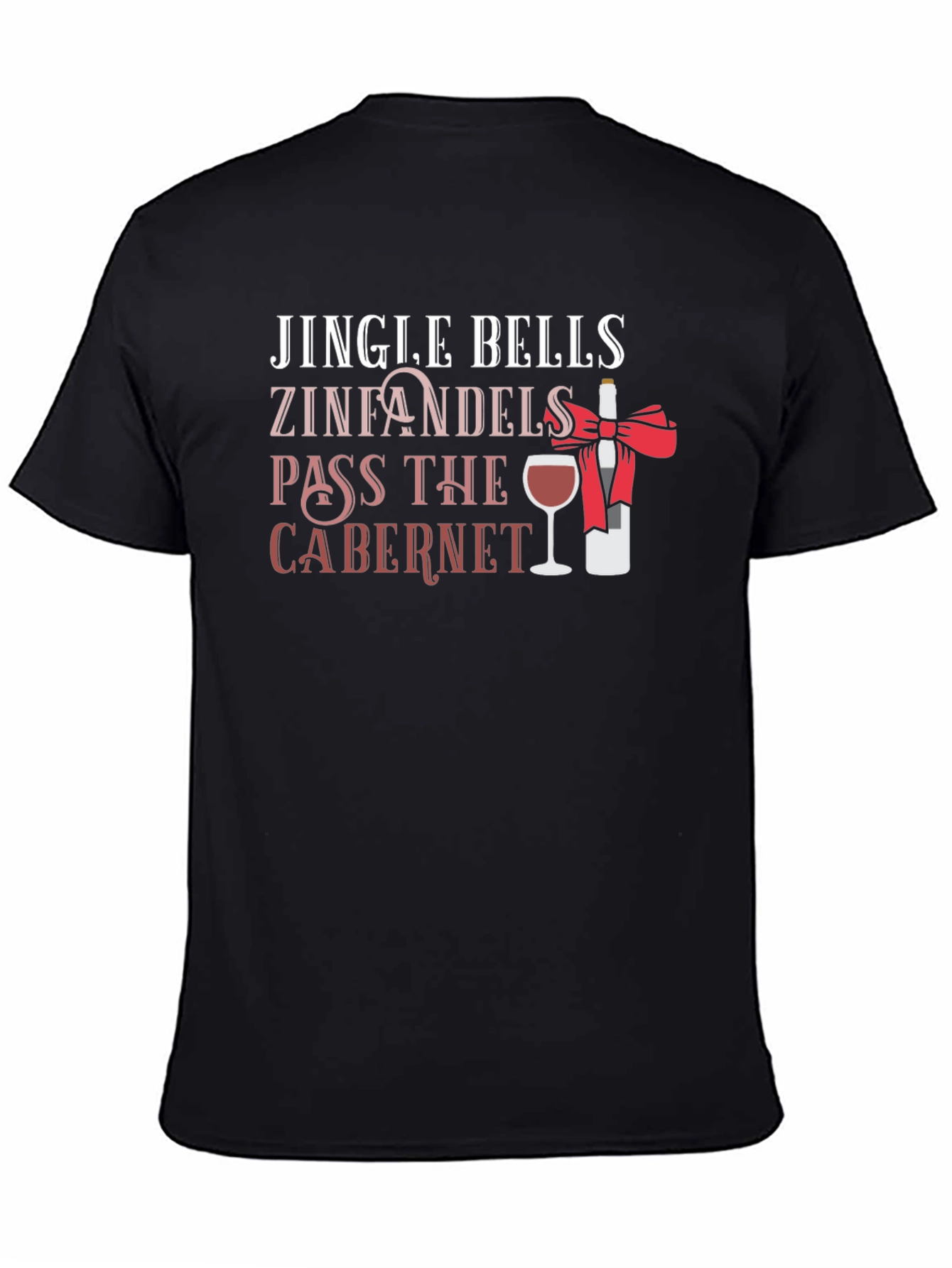 Jingle Bells Wine Christmas Graphic Tee