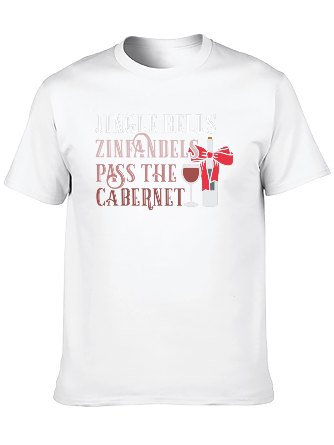 Jingle Bells Wine Christmas Graphic Tee