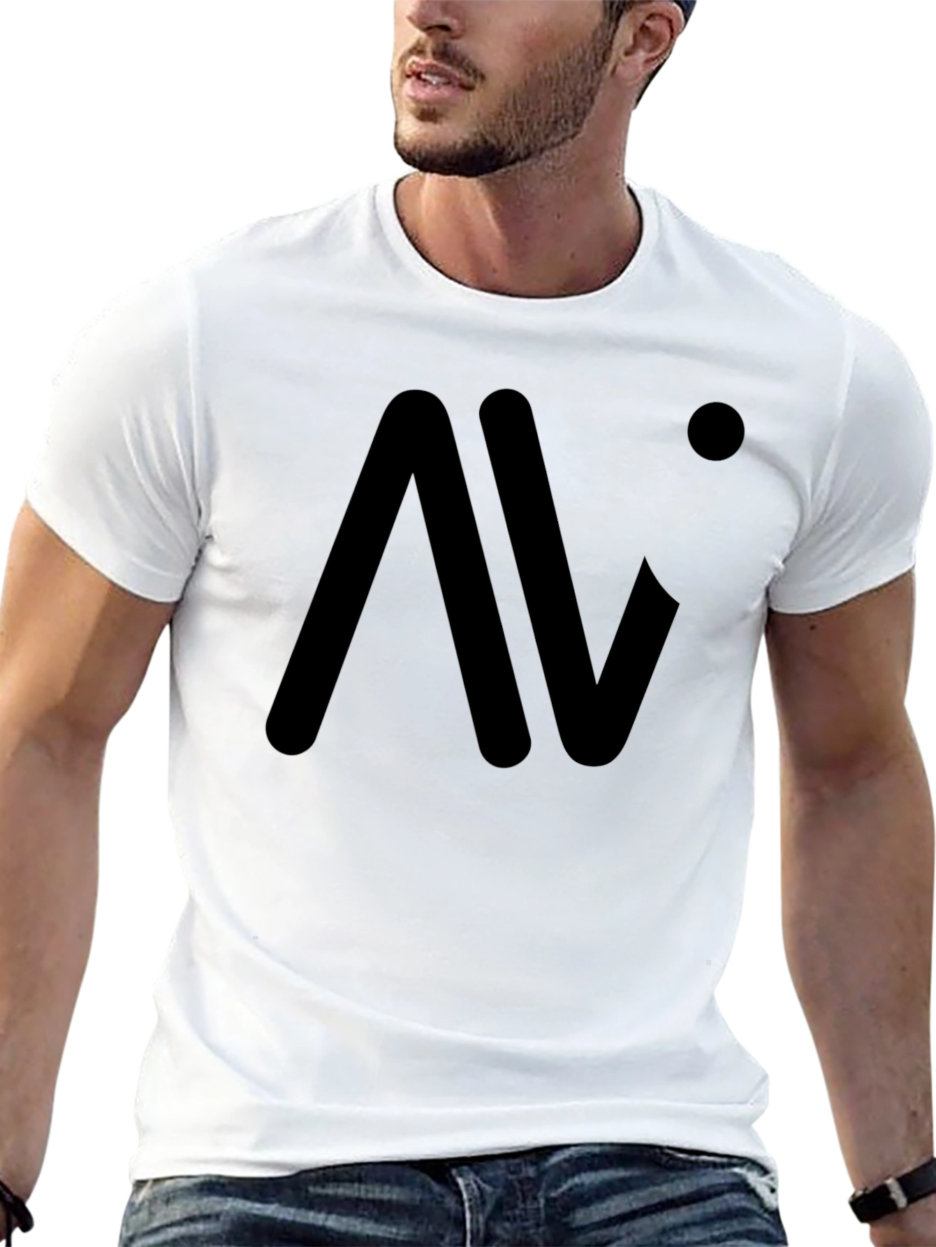 Modern Black Graphic Tee - Minimalist Design