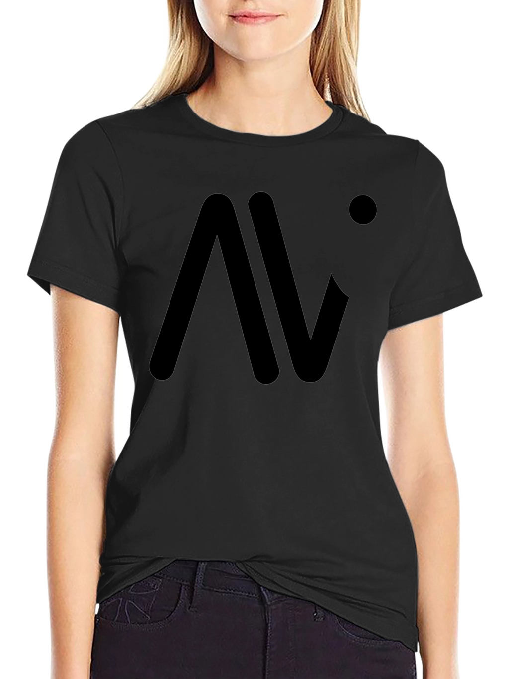 Modern Black Graphic Tee - Minimalist Design