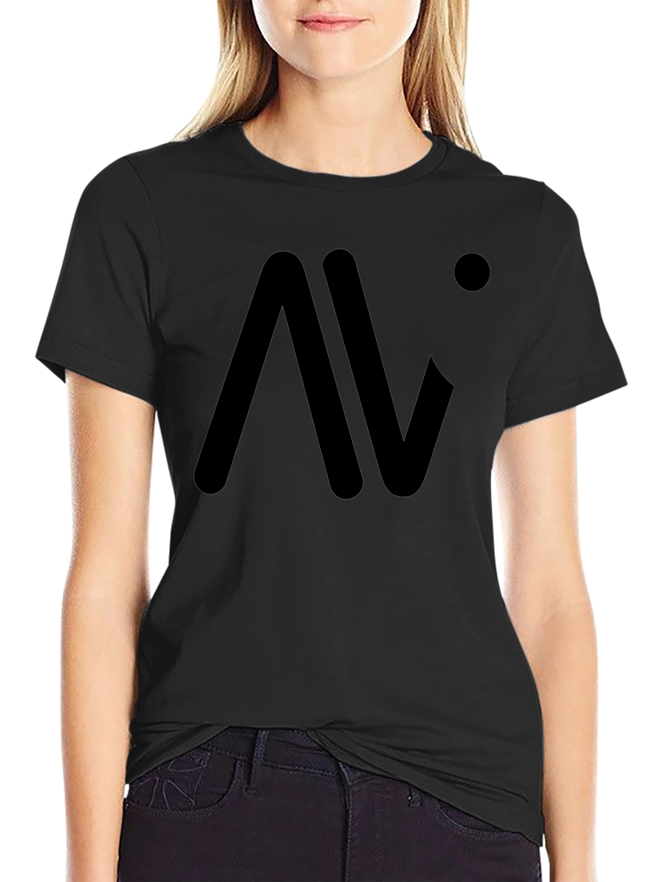 Modern Black Graphic Tee - Minimalist Design