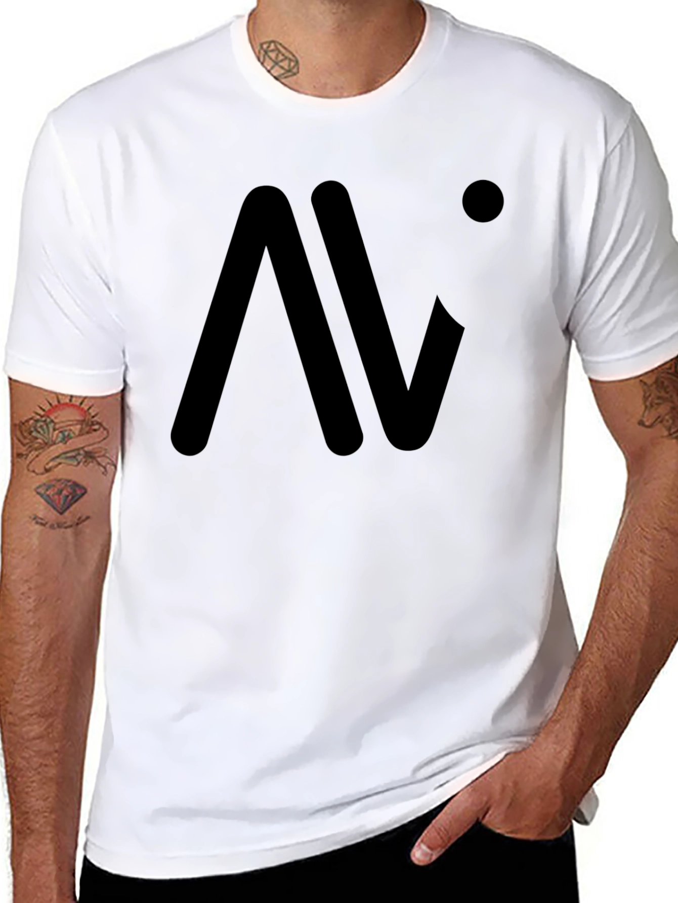 Modern Black Graphic Tee - Minimalist Design