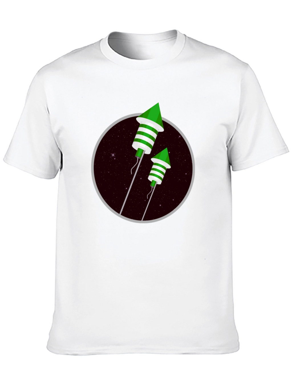 Green Fireworks T-Shirt - Festive Design