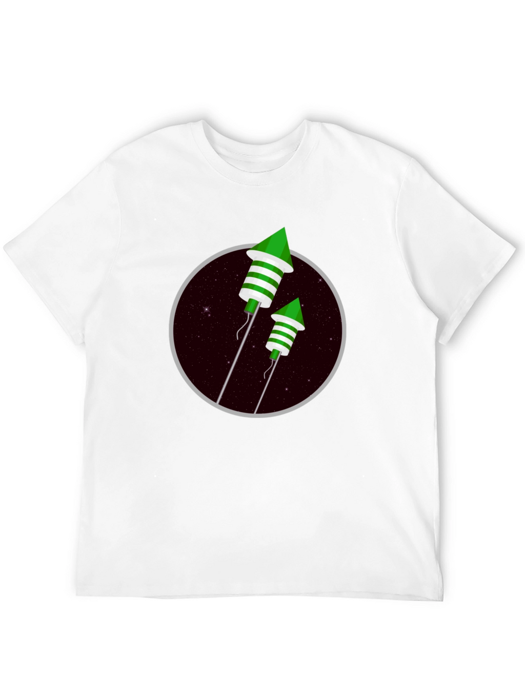 Green Fireworks T-Shirt - Festive Design