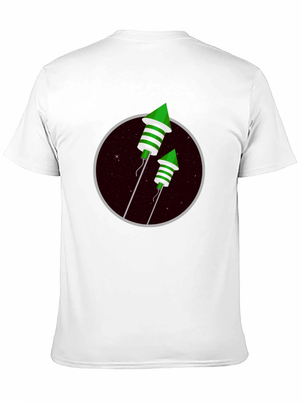 Green Fireworks T-Shirt - Festive Design