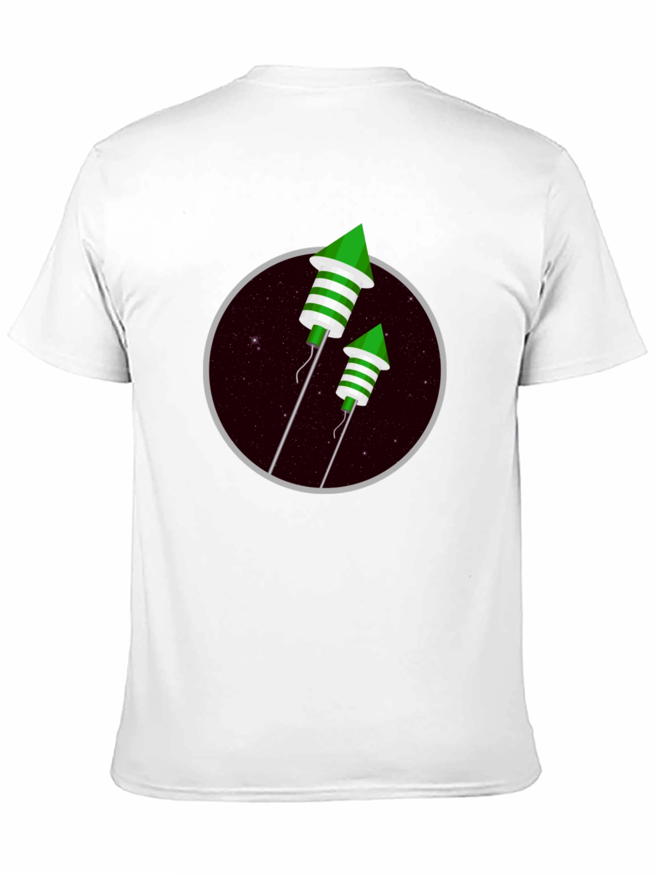 Green Fireworks T-Shirt - Festive Design